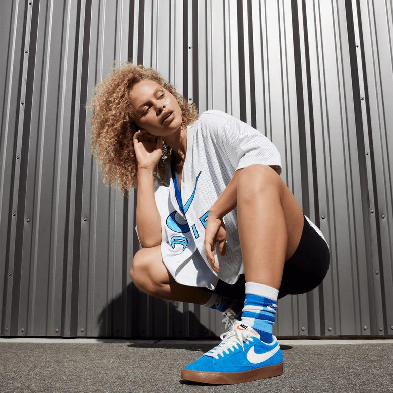 Nike Blazer Low 77 Vintage Kadın Mavi Sneaker