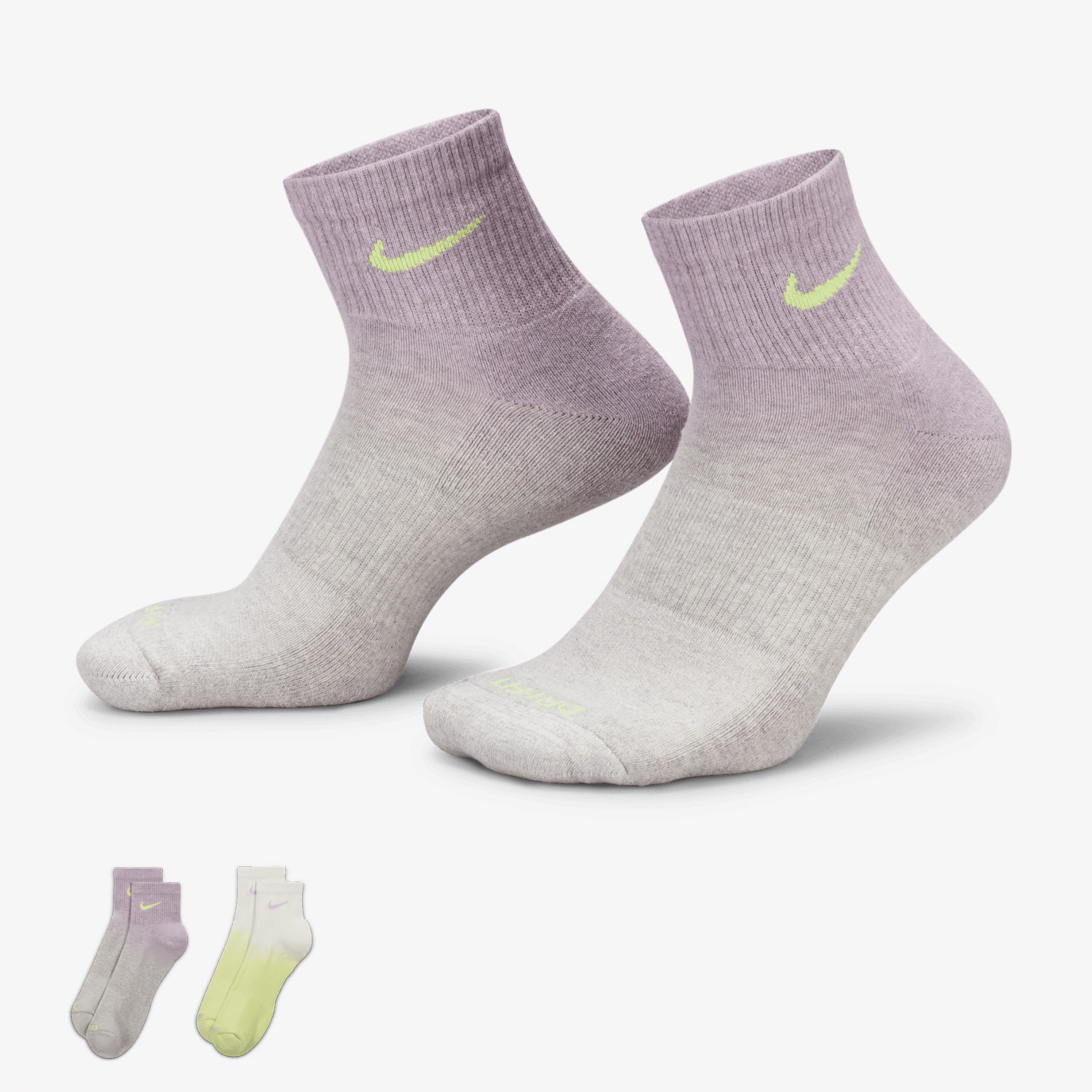 Nike Everyday Plus Unisex Renkli 2'li Çorap