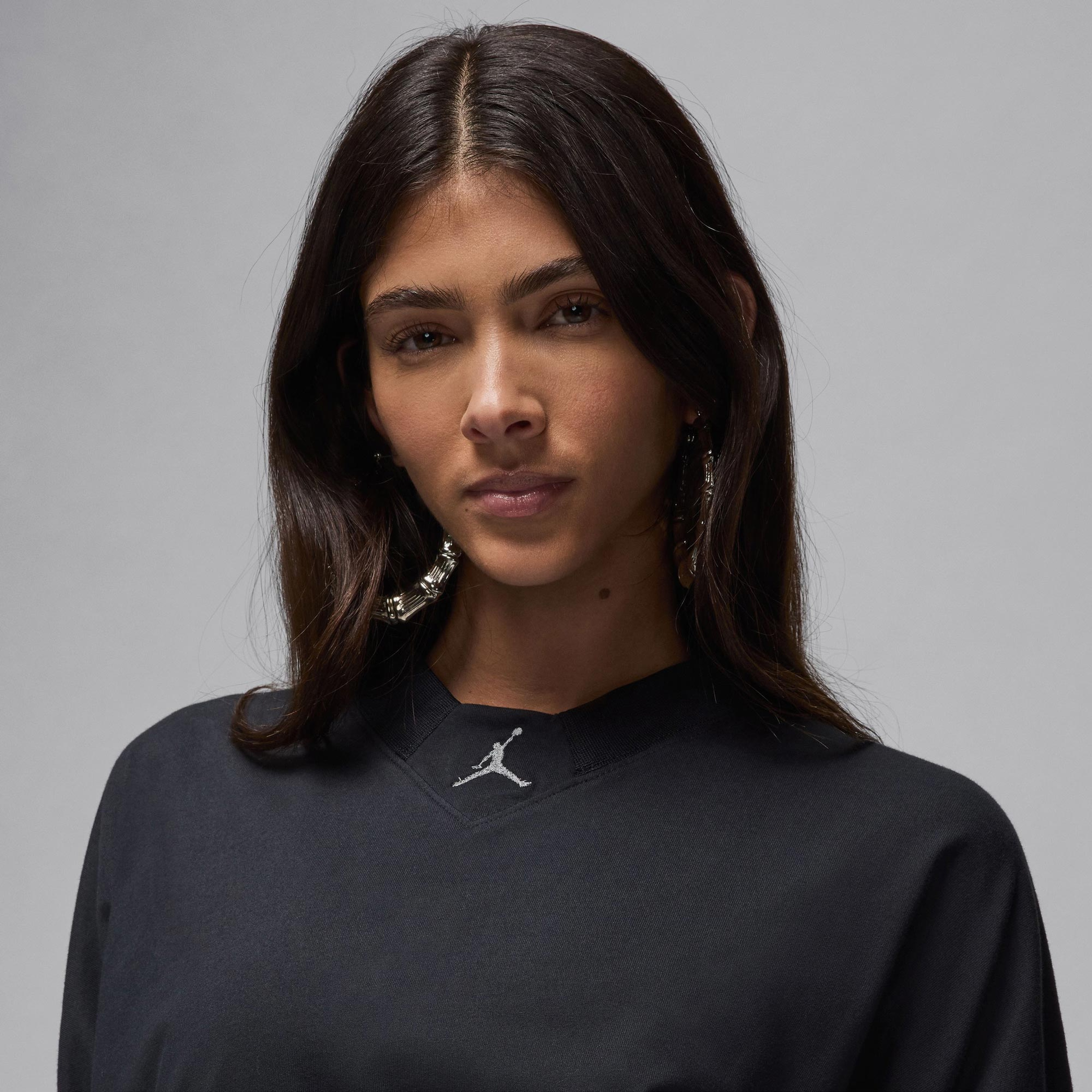 Jordan Classic Kadın Siyah Crop T-Shirt