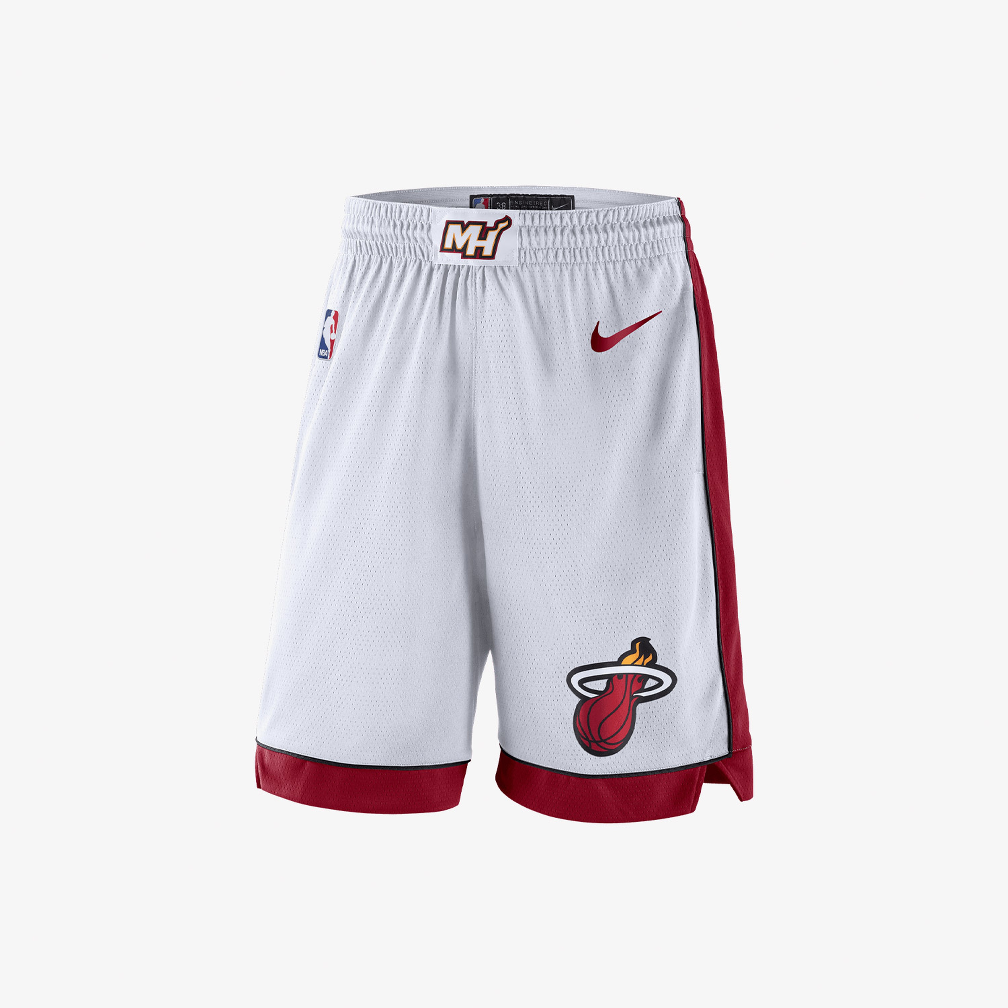 Nike Miami Heat NBA Erkek Beyaz Şort