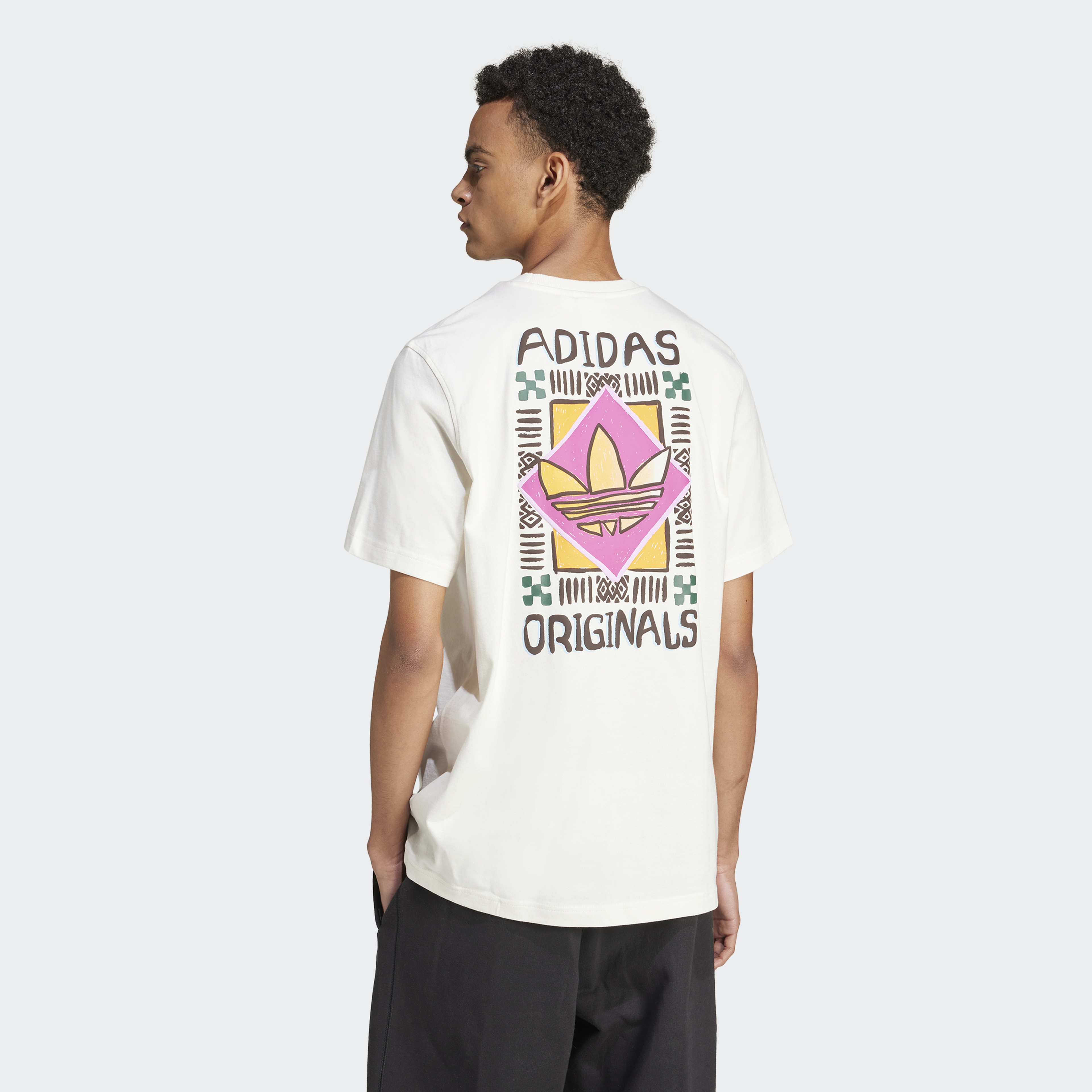 adidas 80S Premium Graphic Erkek Beyaz T-Shirt