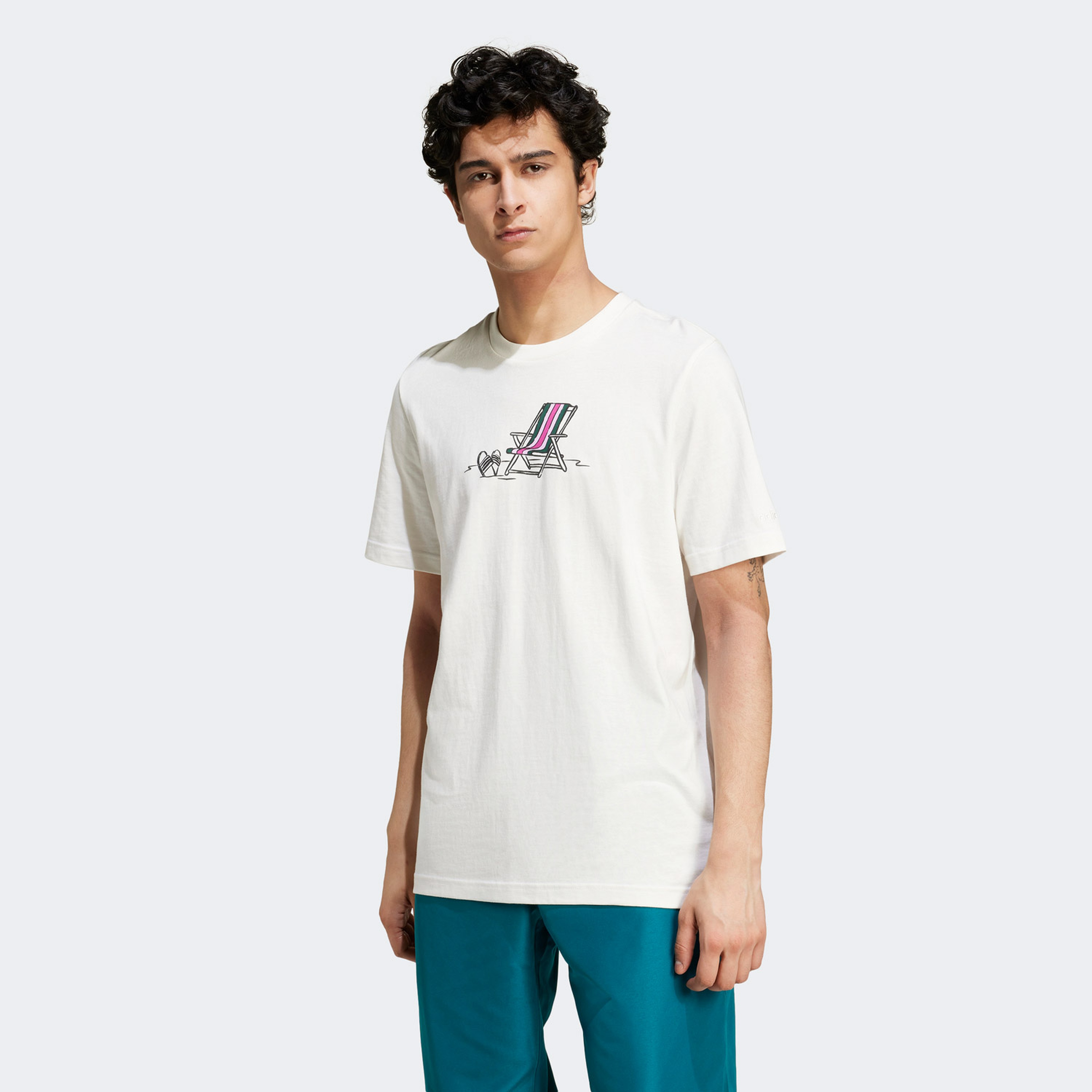 adidas 80S Gfx Erkek Beyaz T-Shirt