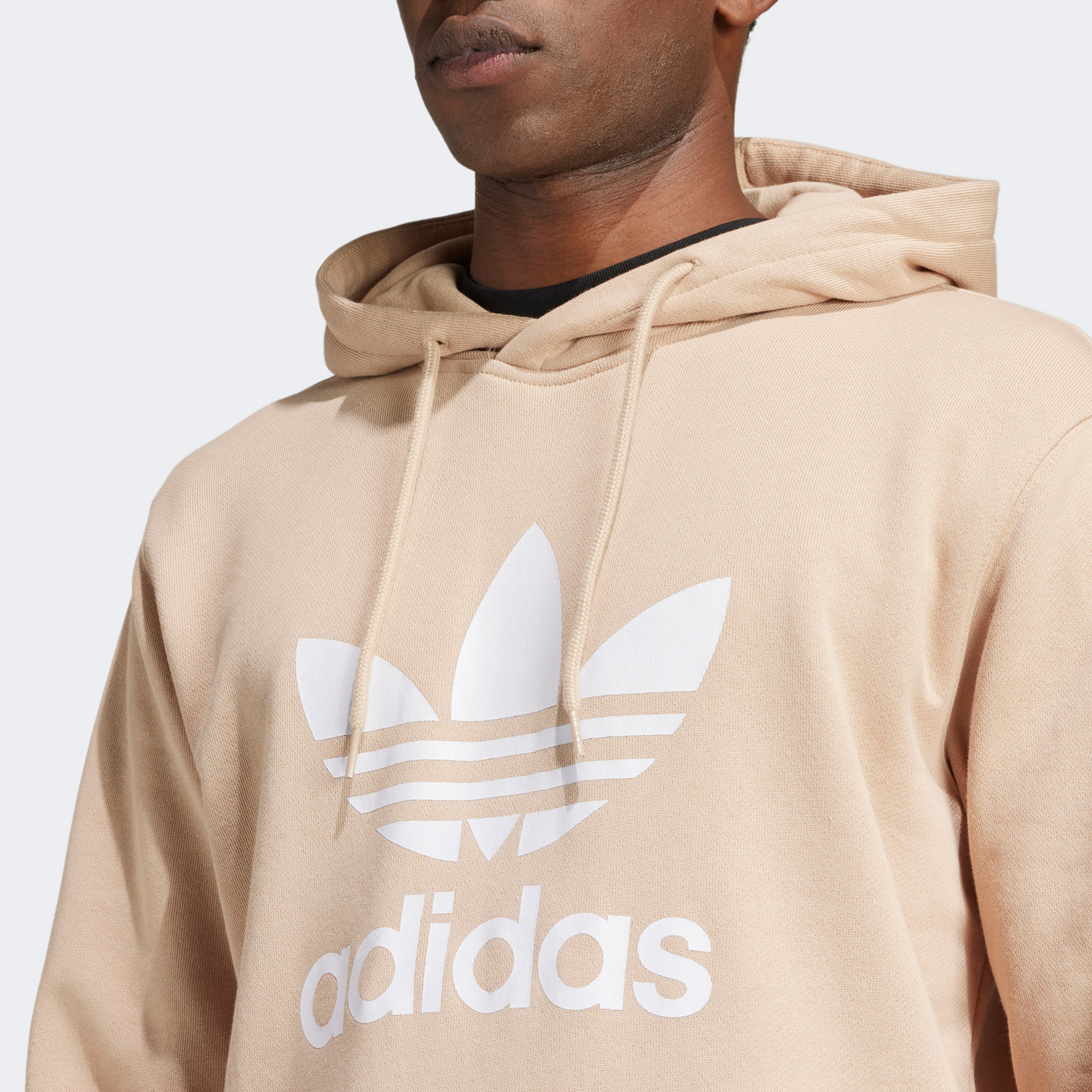 adidas Adıcolor Classıcs Trefoıl Kapüşonlu Erkek Bej Sweatshirt
