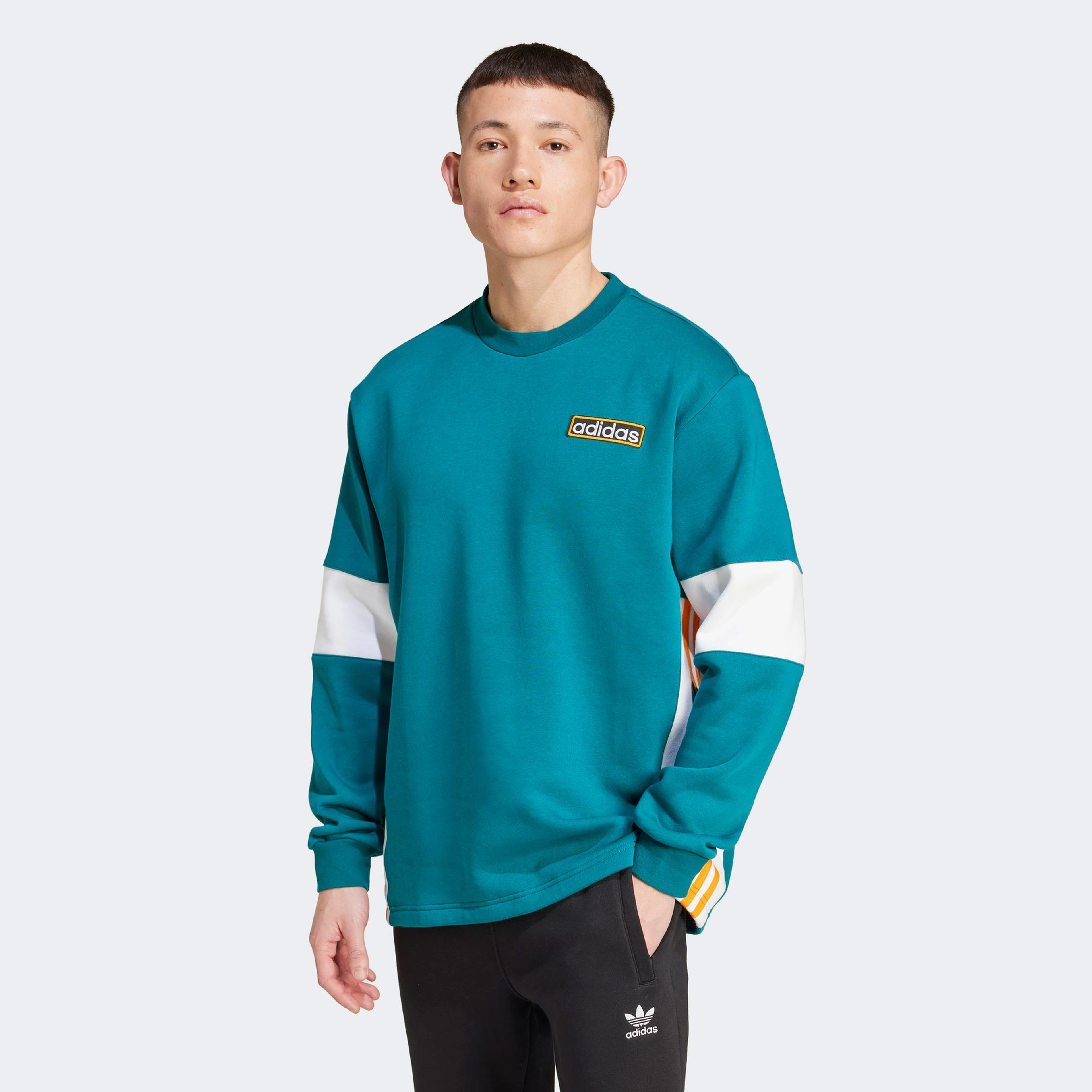 adidas Adibreak Crew Erkek Mavi Sweatshirt