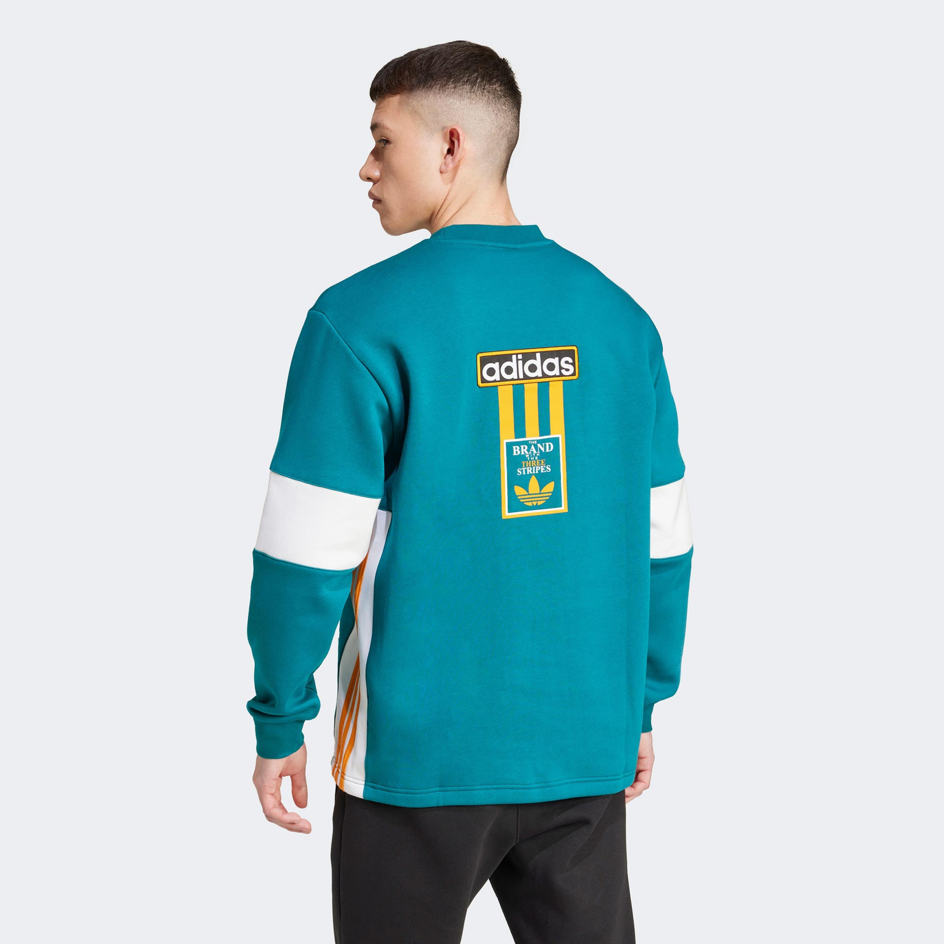 adidas Adibreak Crew Erkek Mavi Sweatshirt
