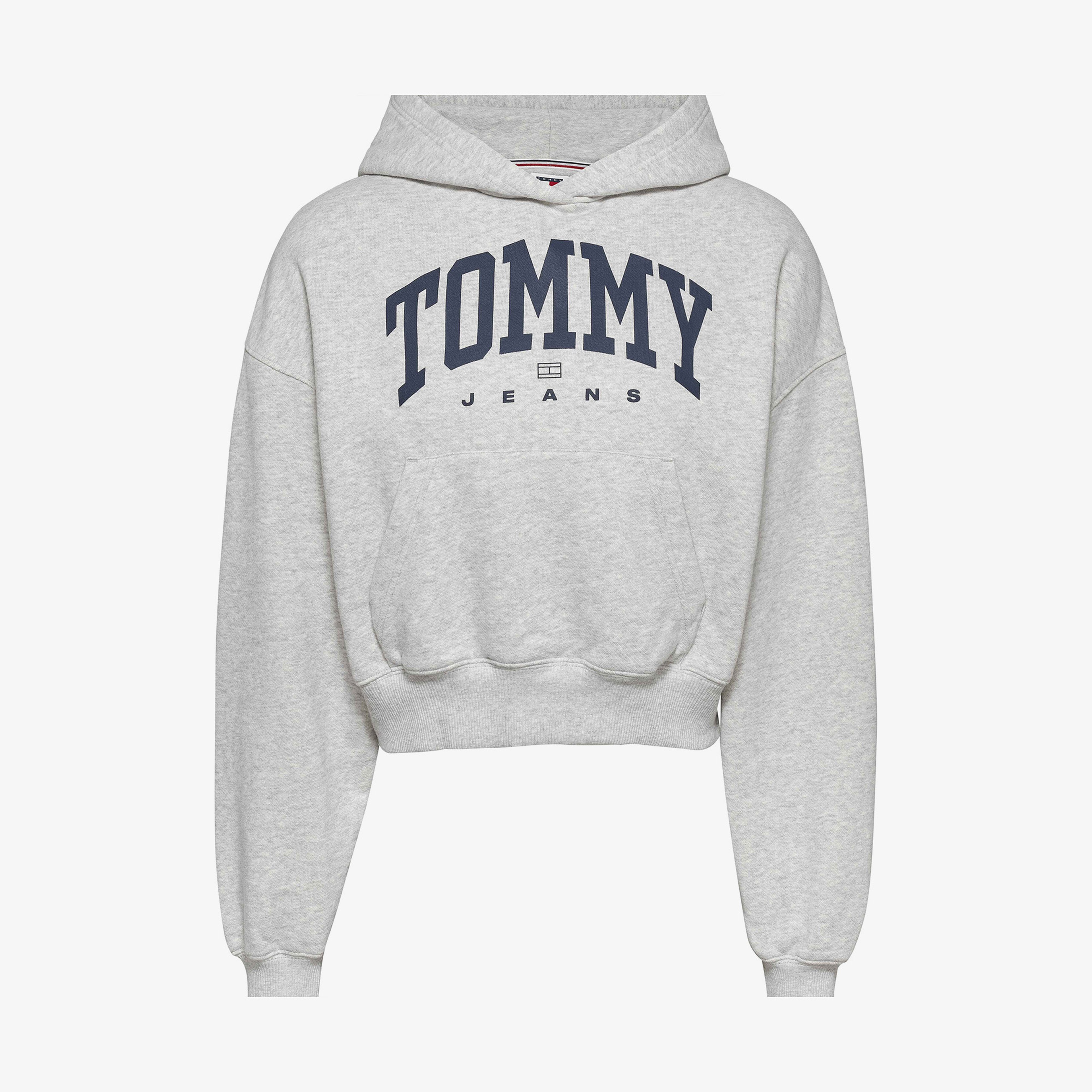 Tommy Jeans Varsity Kadın Gri Sweatshirt