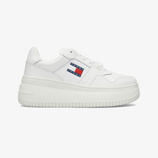 Tommy Jeans Retro Basket Platform Kadın Beyaz Spor Ayakkabı