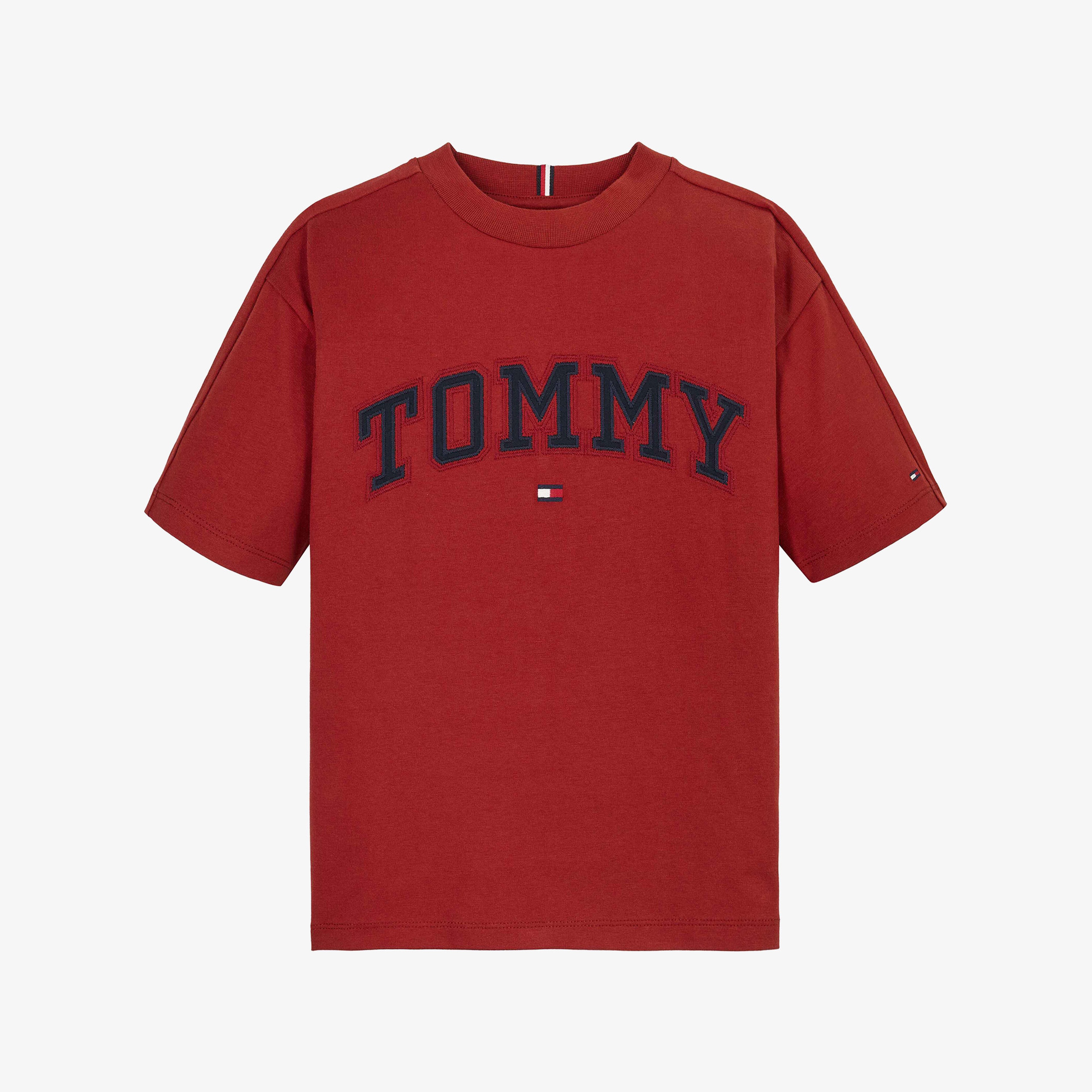 Tommy Hilfiger Varsity Embroidery Çocuk Kirmizi T-Shirt