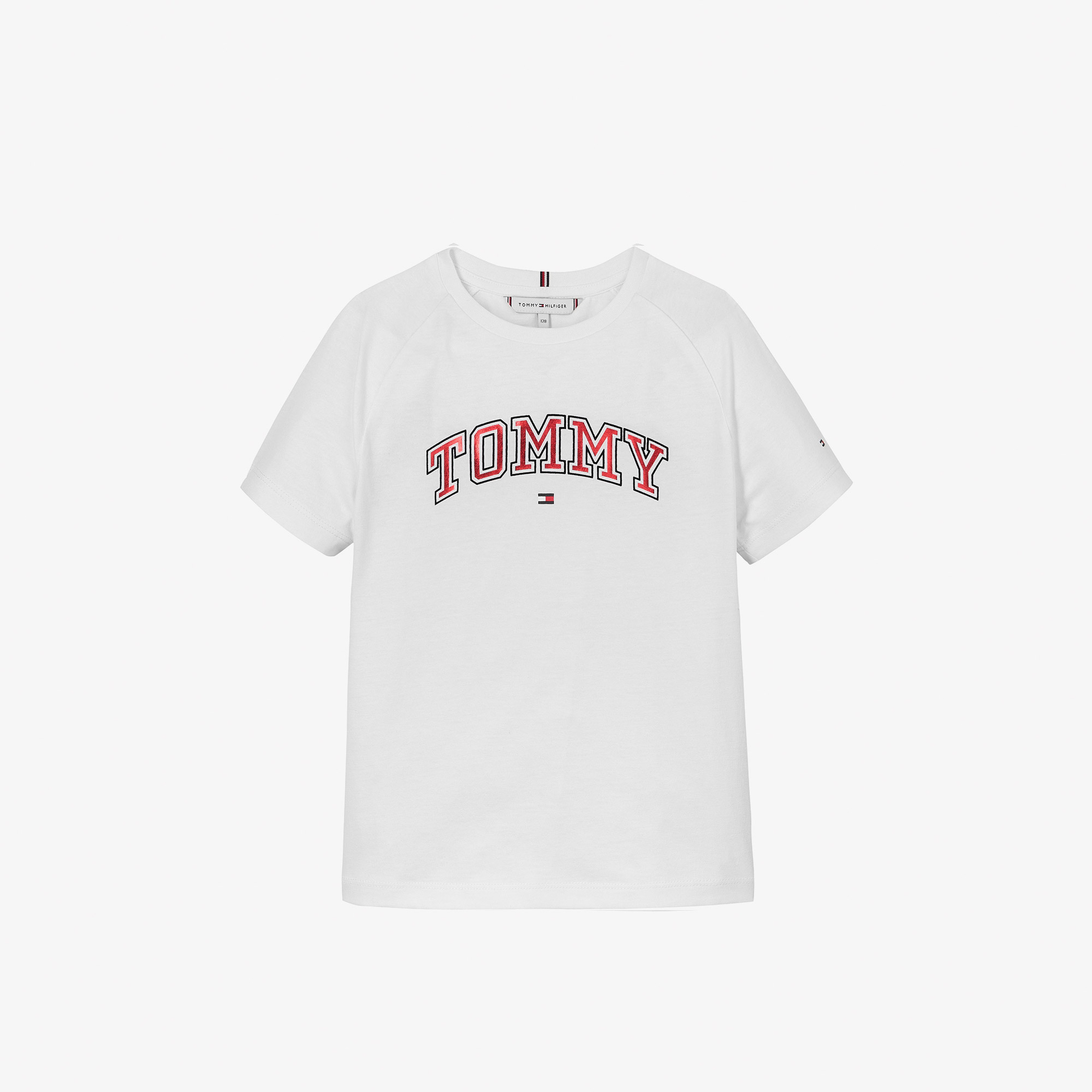 Tommy Hilfiger Varsiy Foil Çocuk Beyaz T-Shirt