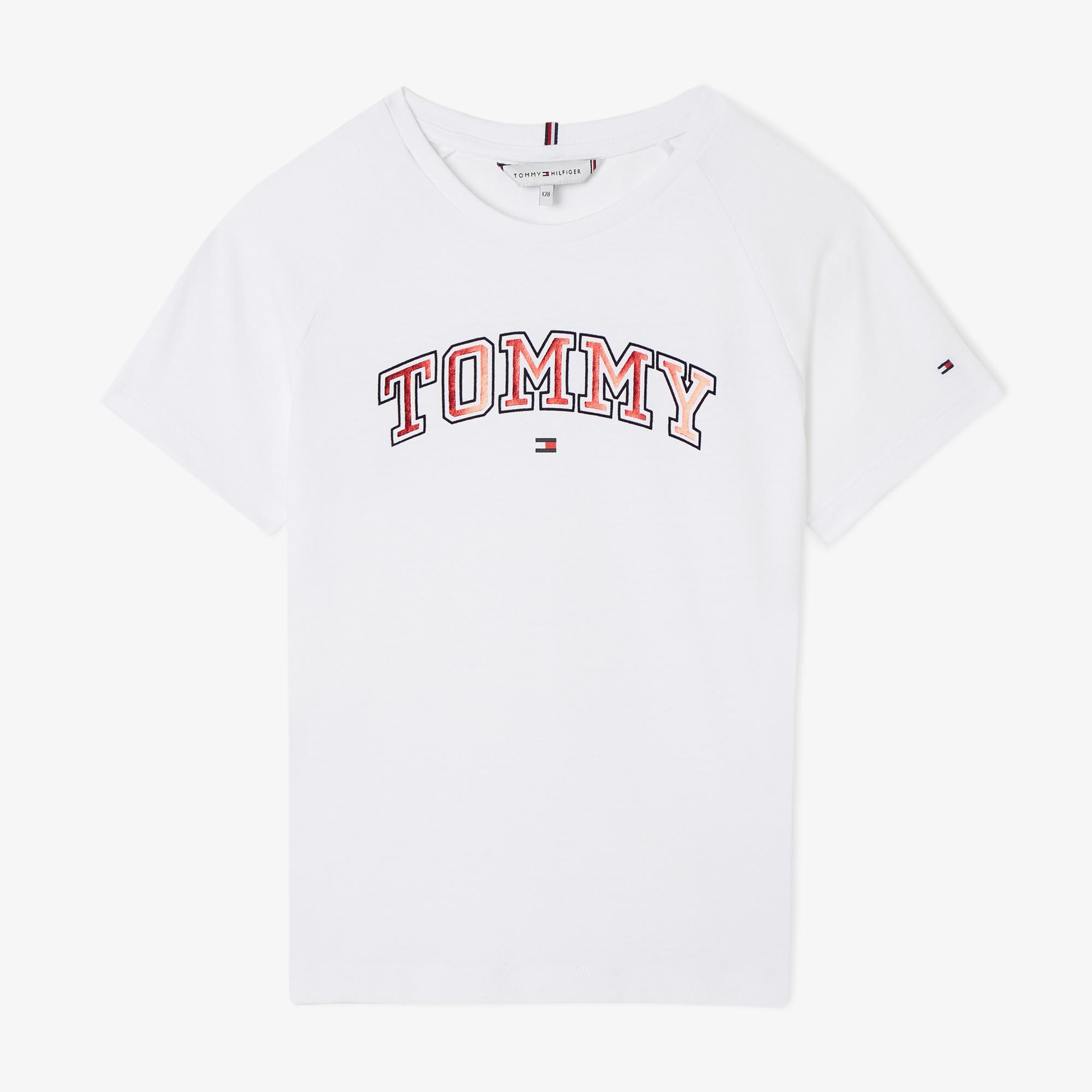 Tommy Hilfiger Varsiy Foil Çocuk Beyaz T-Shirt
