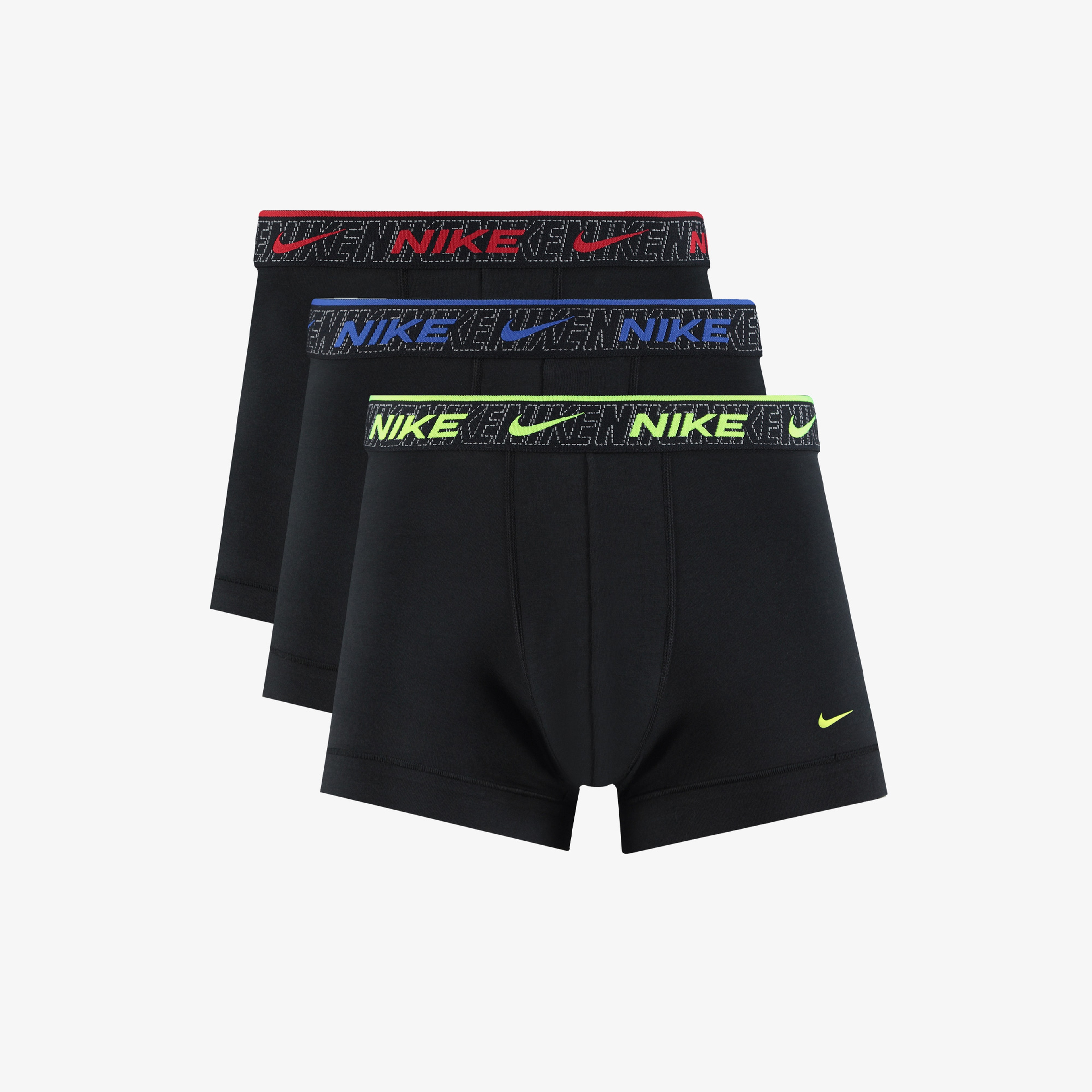 Nike Trunk 3'lü Kırmızı/Mavi/Sarı Bantlı Erkek Renkli Boxer