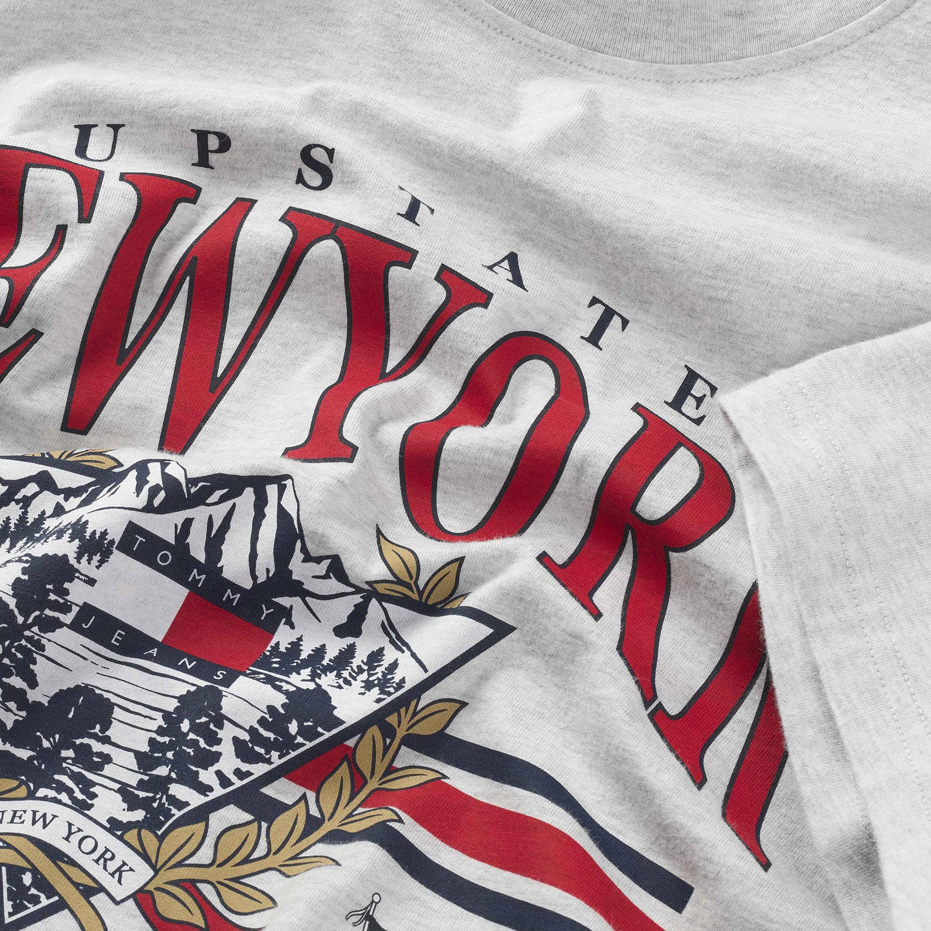 Tommy Jeans Ovz Vintage Erkek Gri T-Shirt