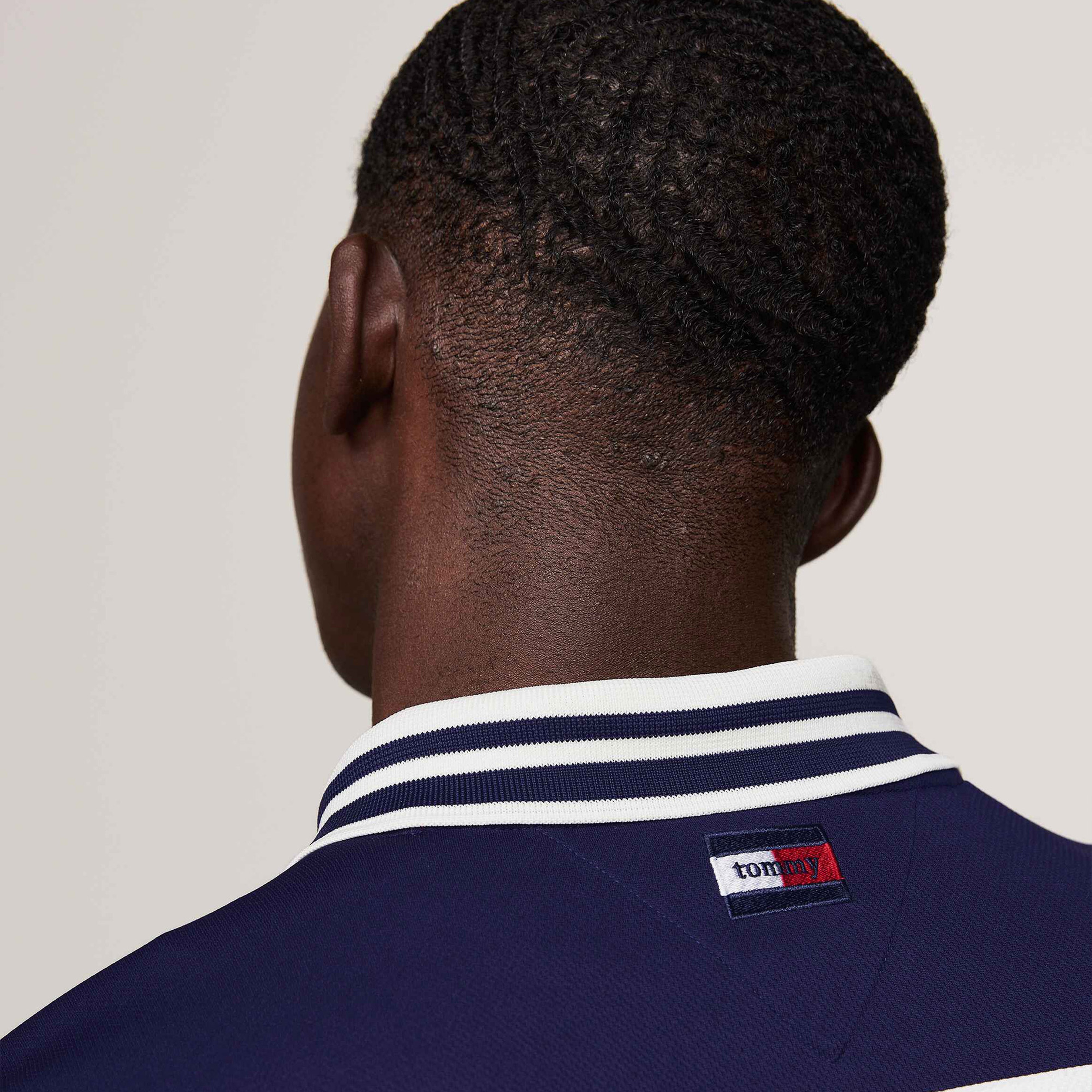 Tommy Jeans Colourblock Erkek Kirmizi Polo