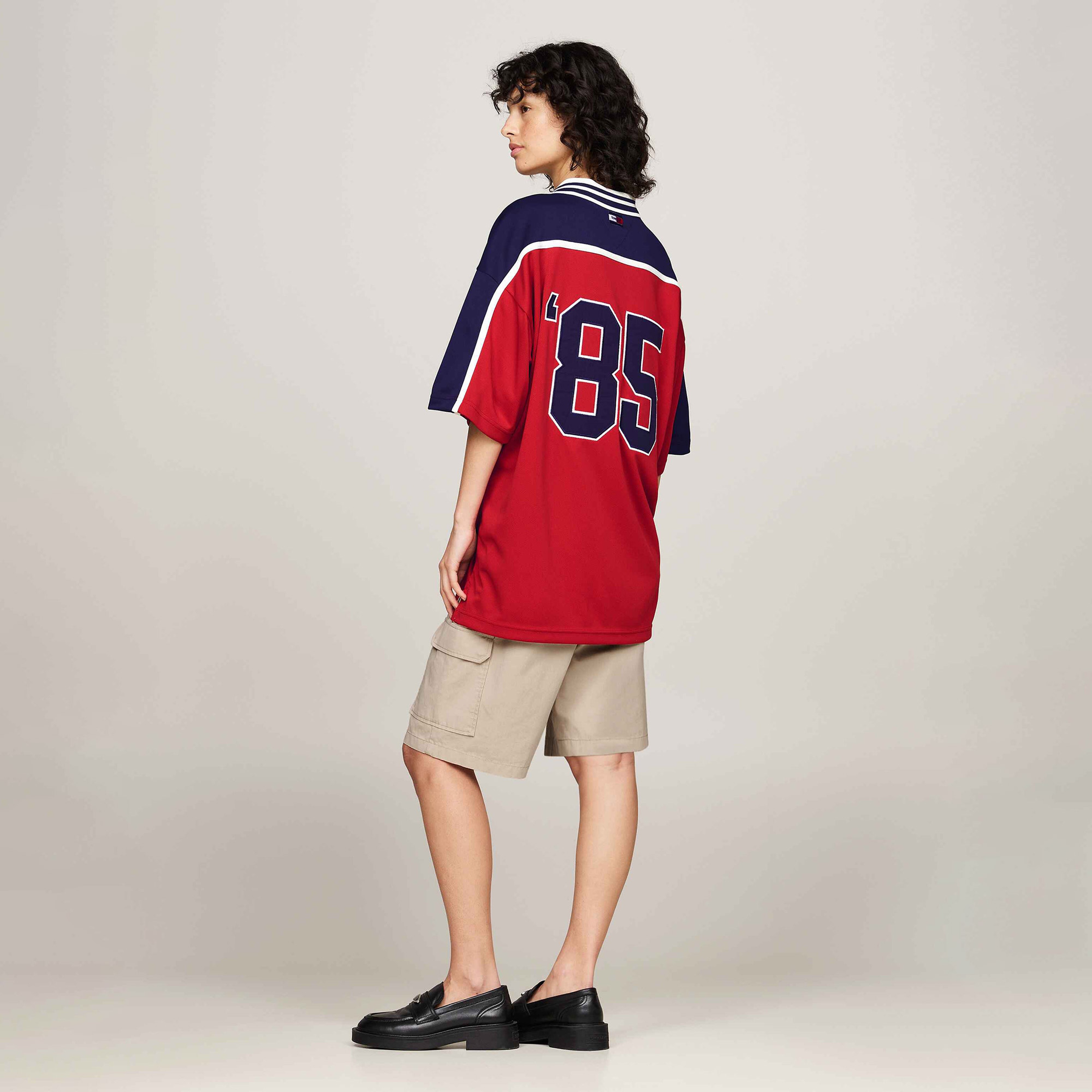 Tommy Jeans Colourblock Erkek Kirmizi Polo