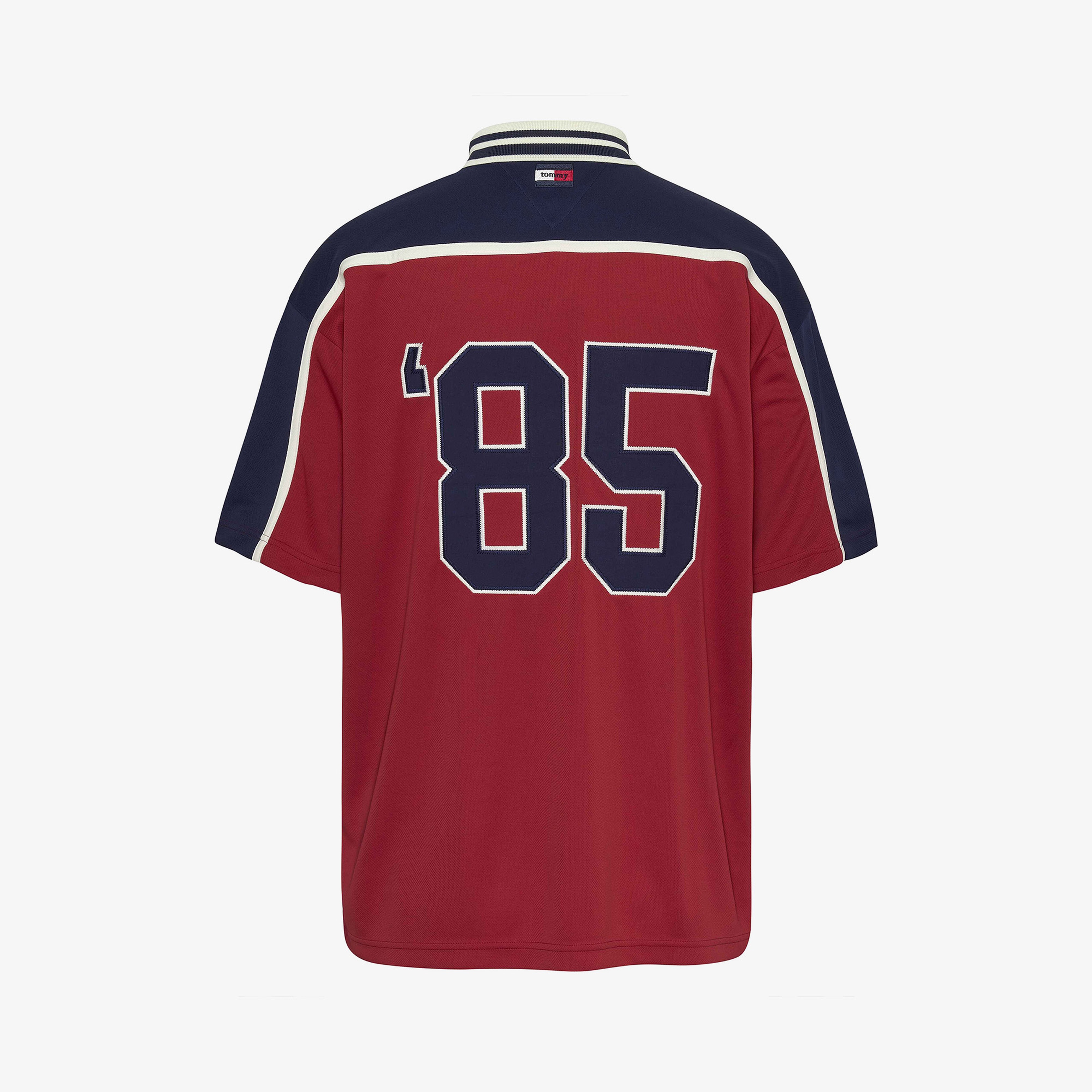 Tommy Jeans Colourblock Erkek Kirmizi Polo