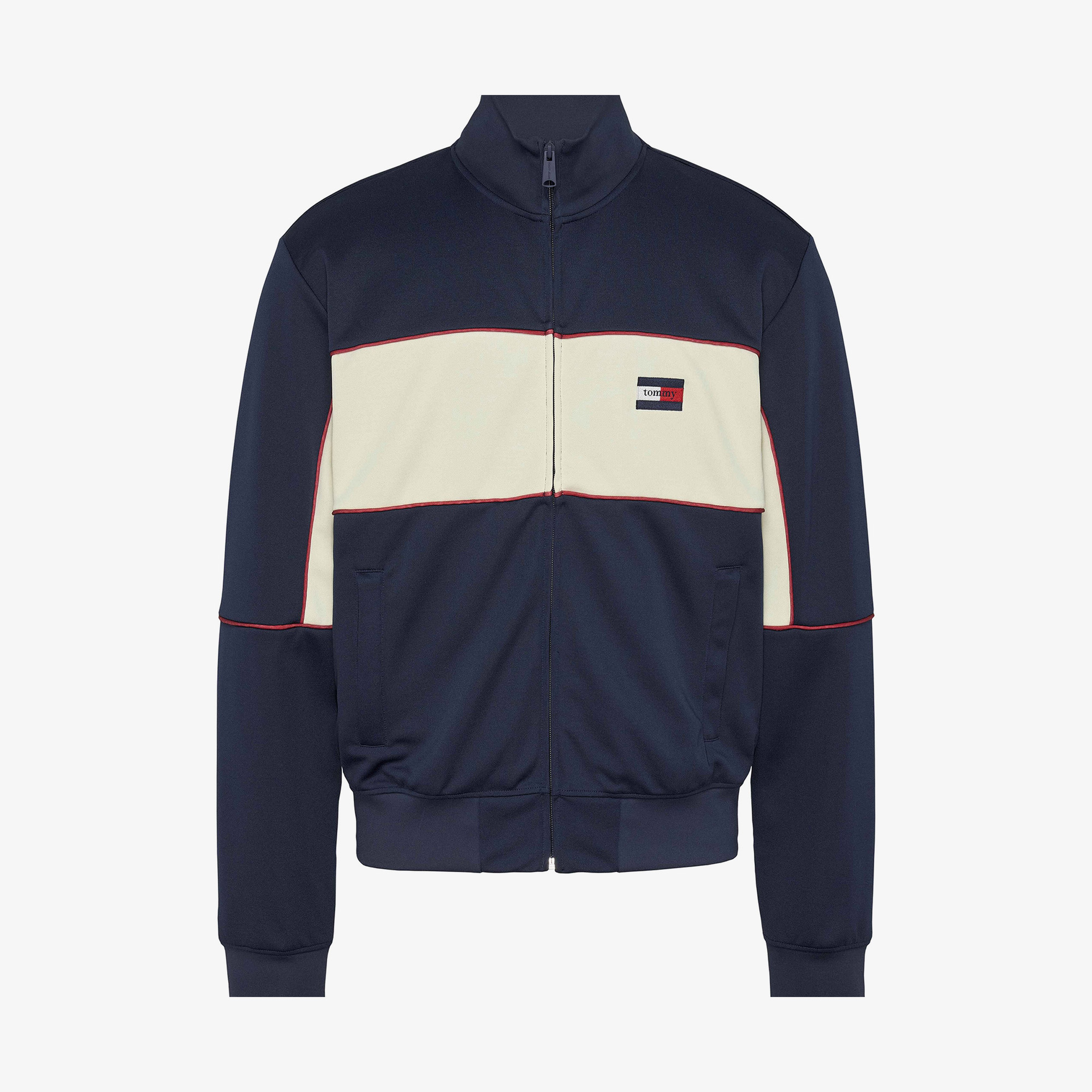 Tommy Jeans Colourblock Erkek Mavi Sweatshirt