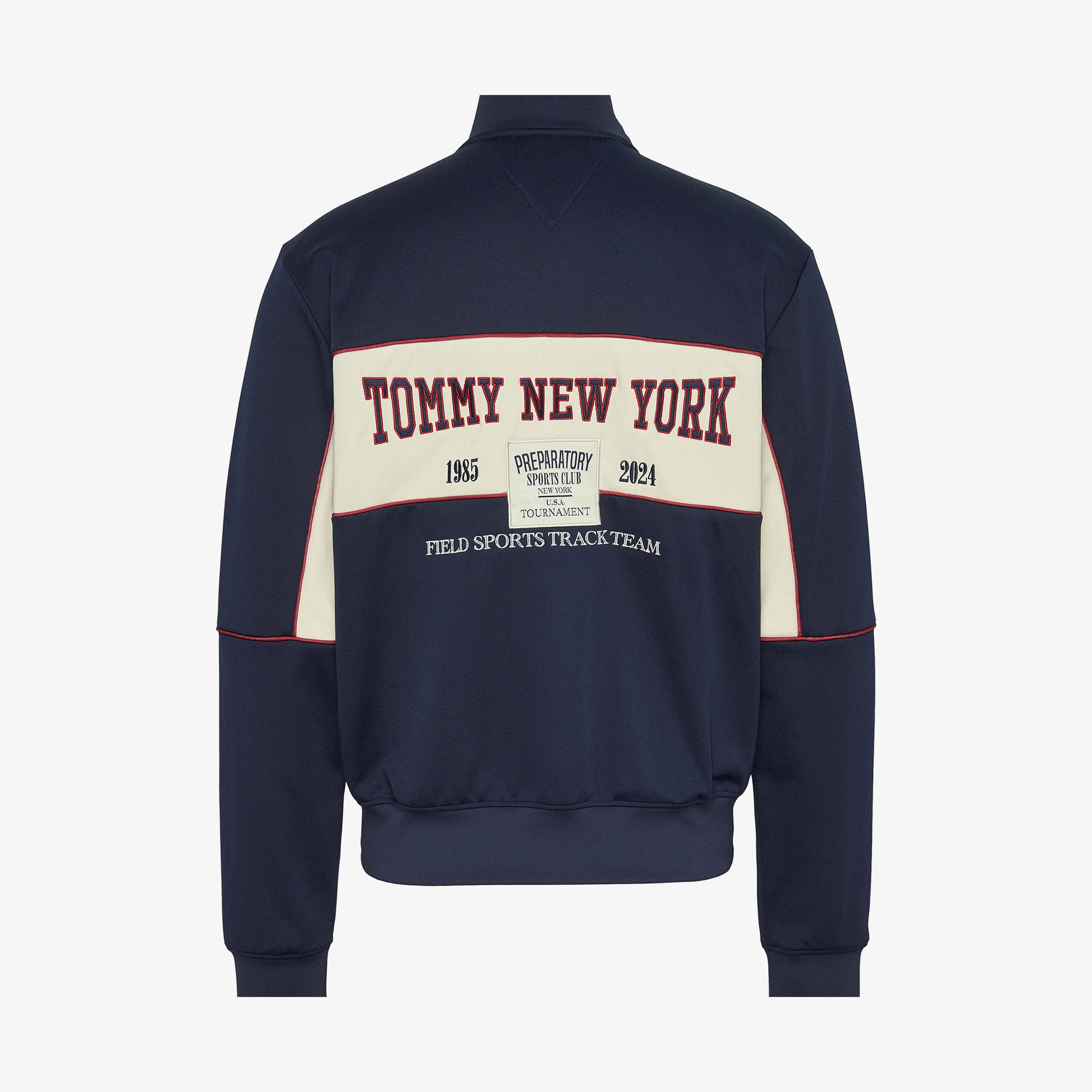 Tommy Jeans Colourblock Erkek Mavi Sweatshirt