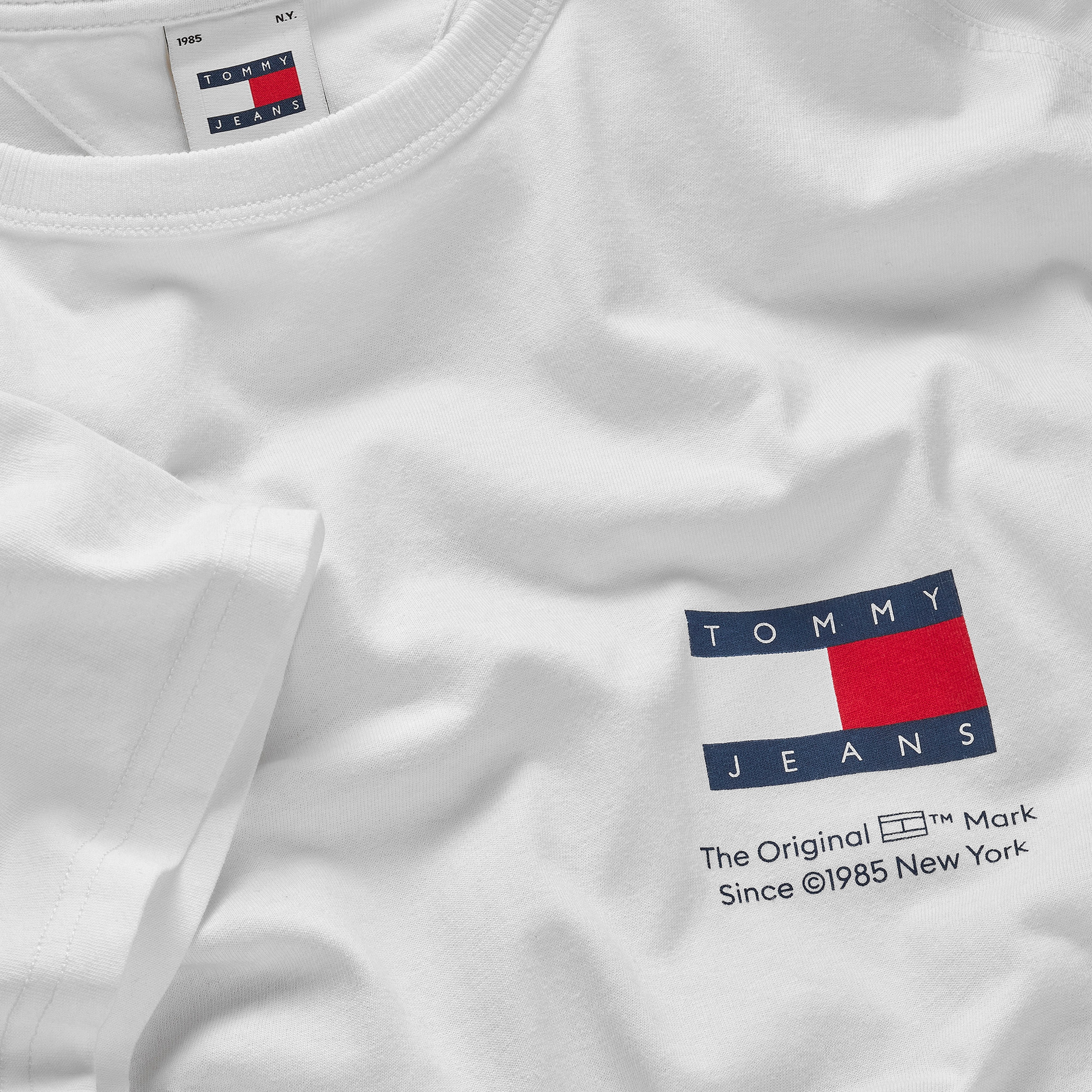 Tommy Jeans Reg Fun Novelty Erkek Beyaz T-Shirt