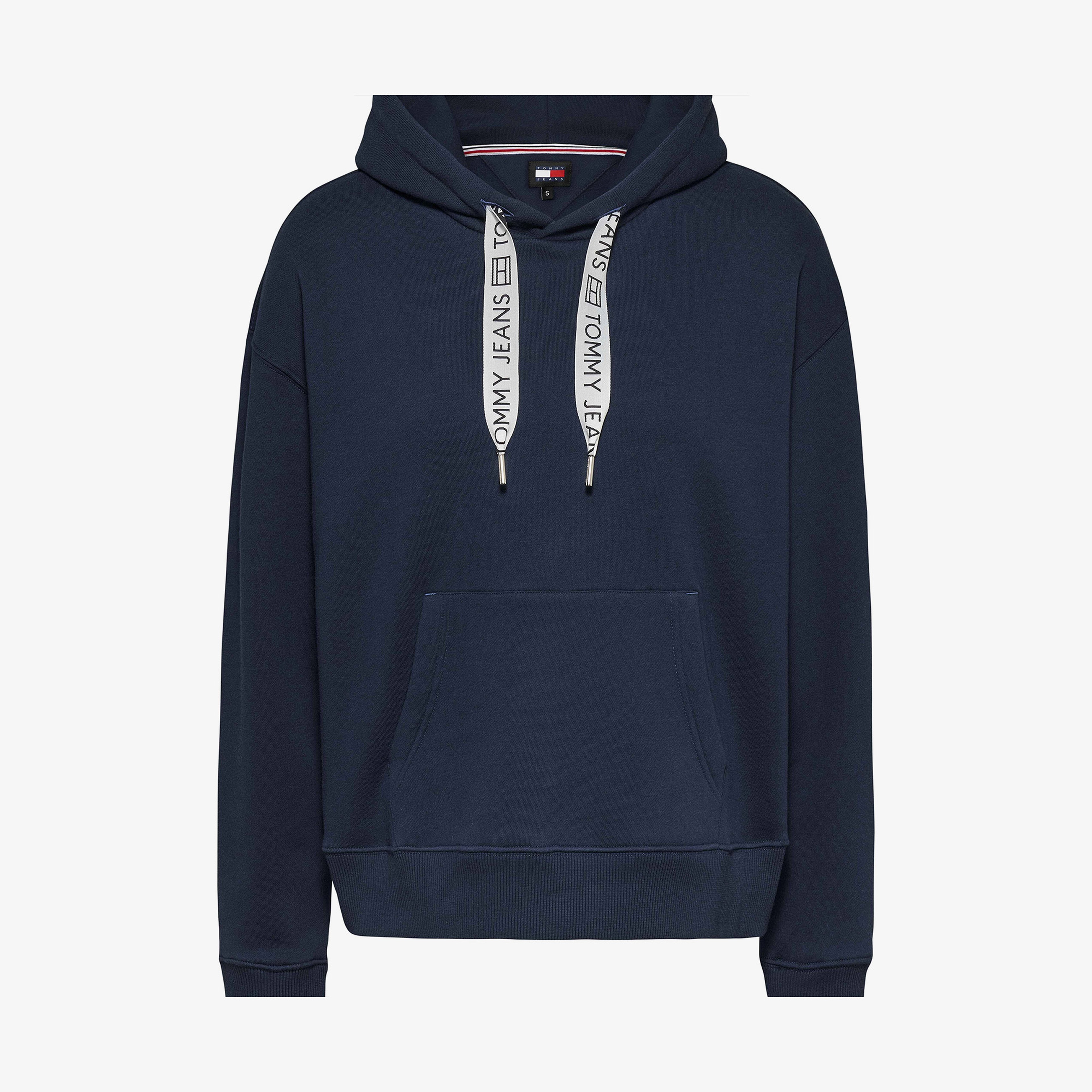 Tommy Jeans Bxy Logo Drawcord Kadın Mavi Sweatshirt