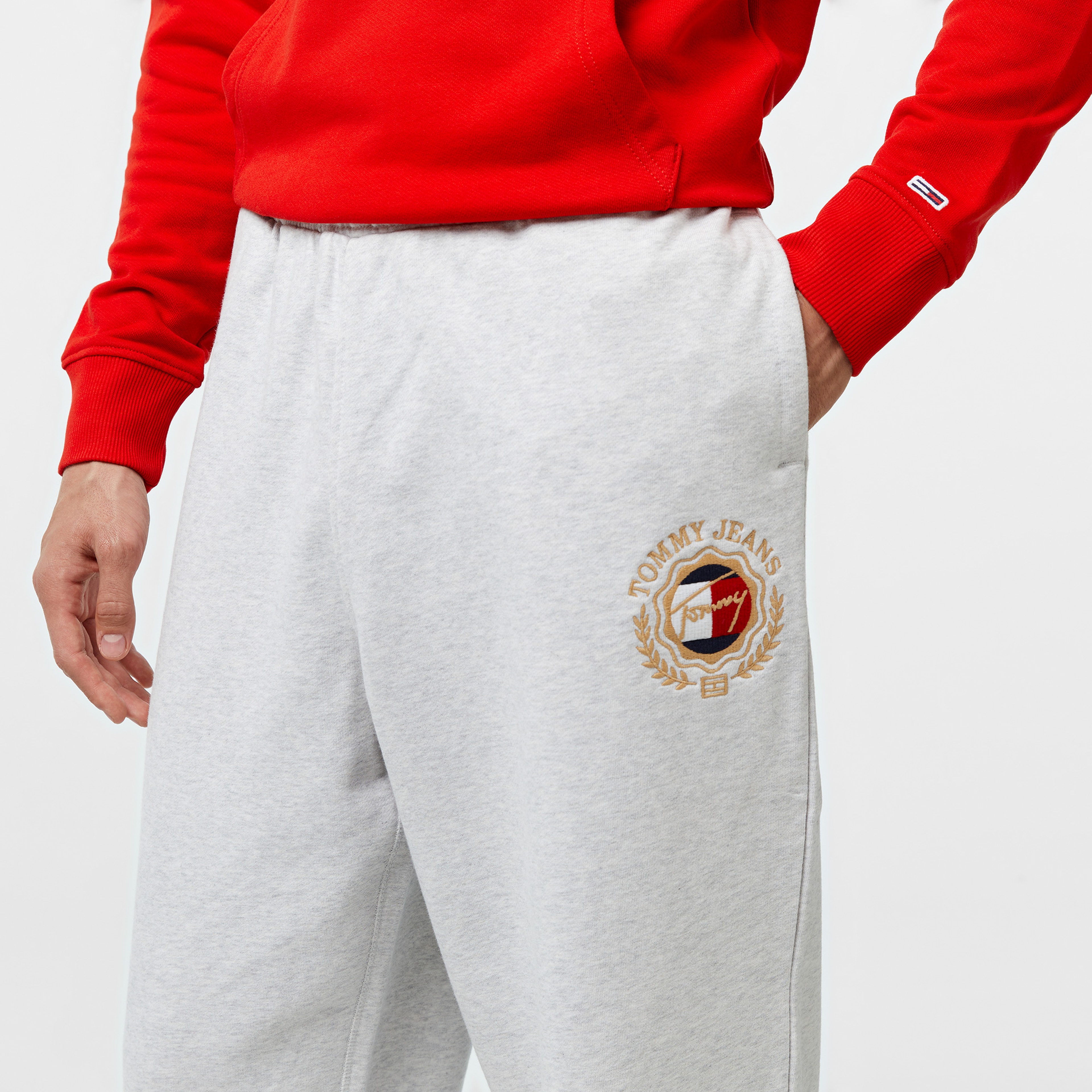 Tommy Jeans Rlx Prep Explorer Erkek Gri Eşofman Altı