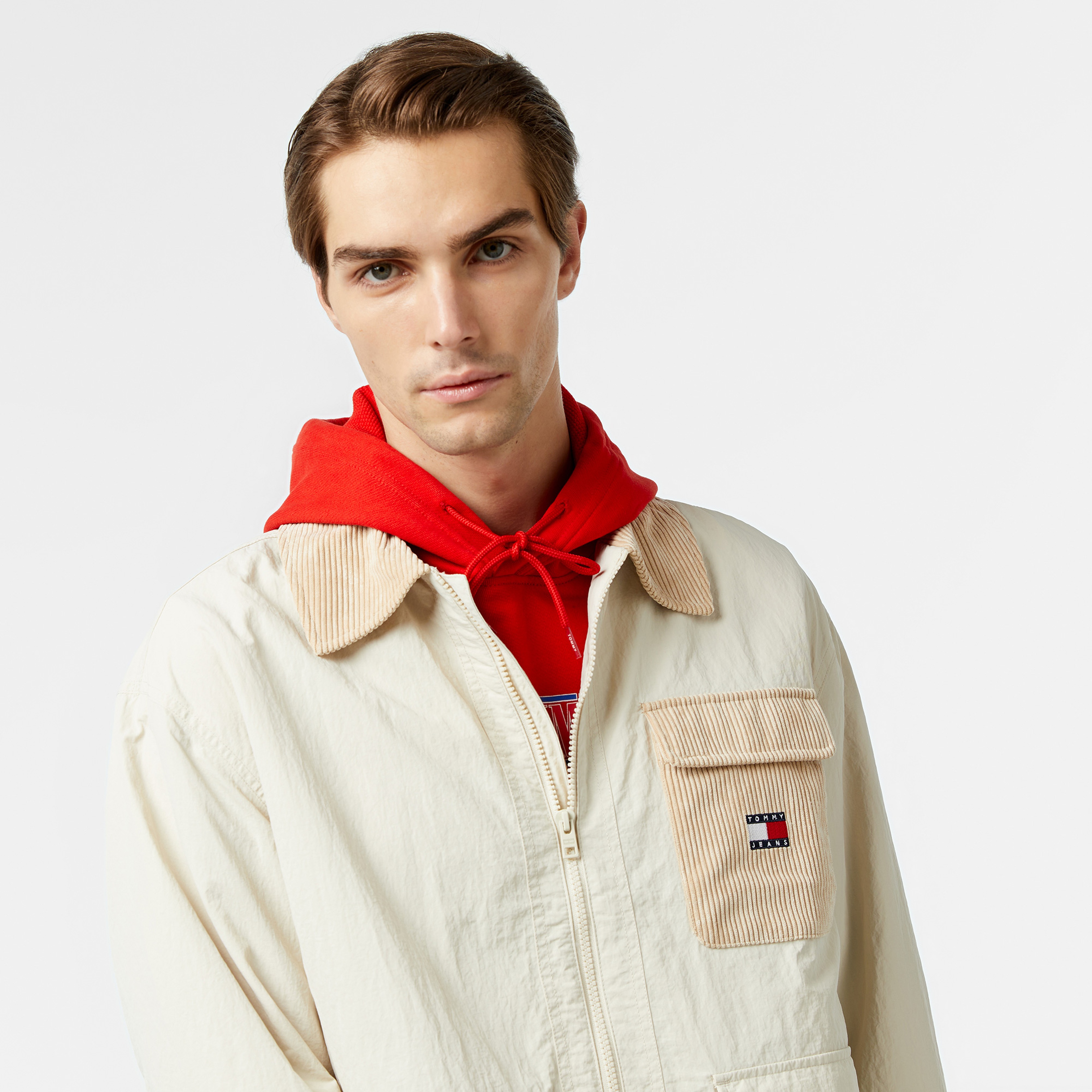 Tommy Jeans Fabric Erkek Bej Ceket