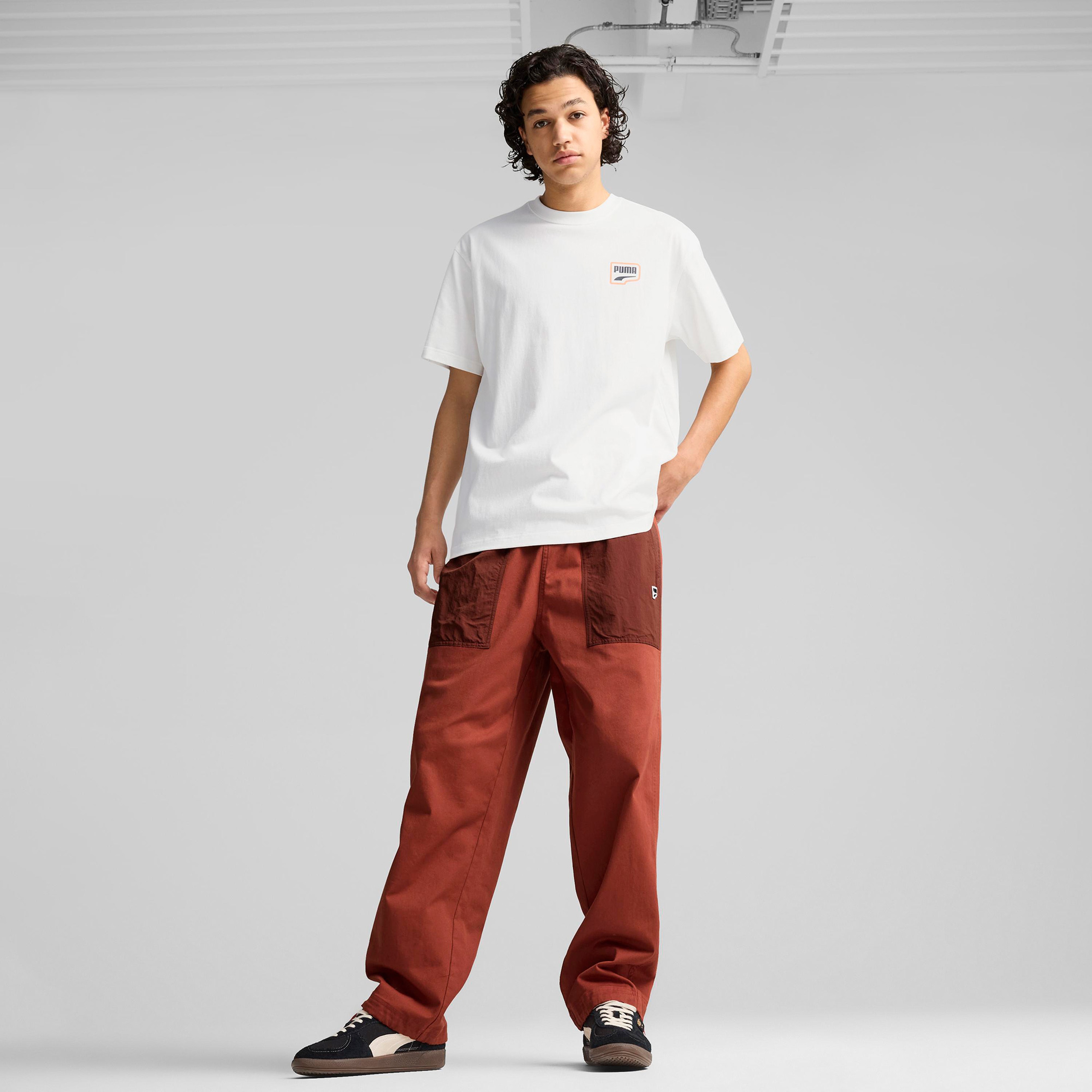 Puma Downtown Relaxed Graphic Unisex Beyaz T-Shirt