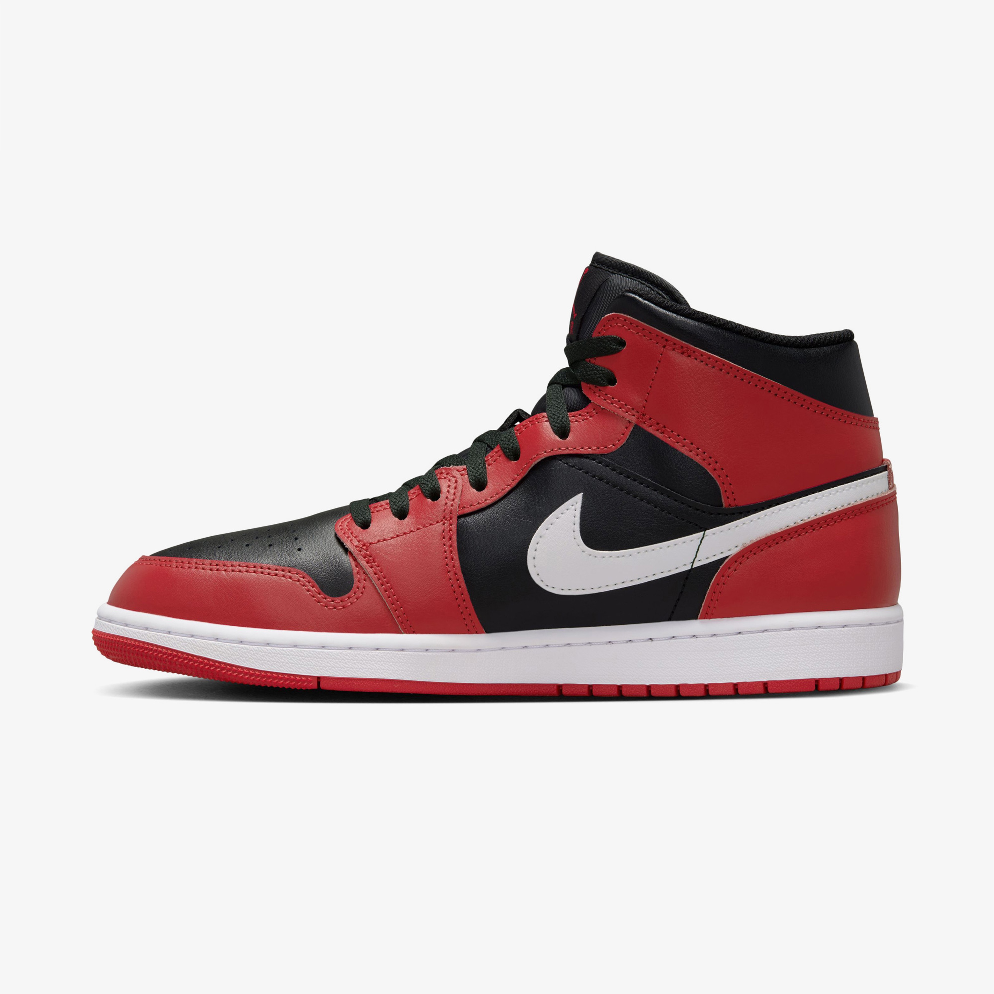 Jordan Air Jordan 1 Mid Erkek Siyah Sneaker