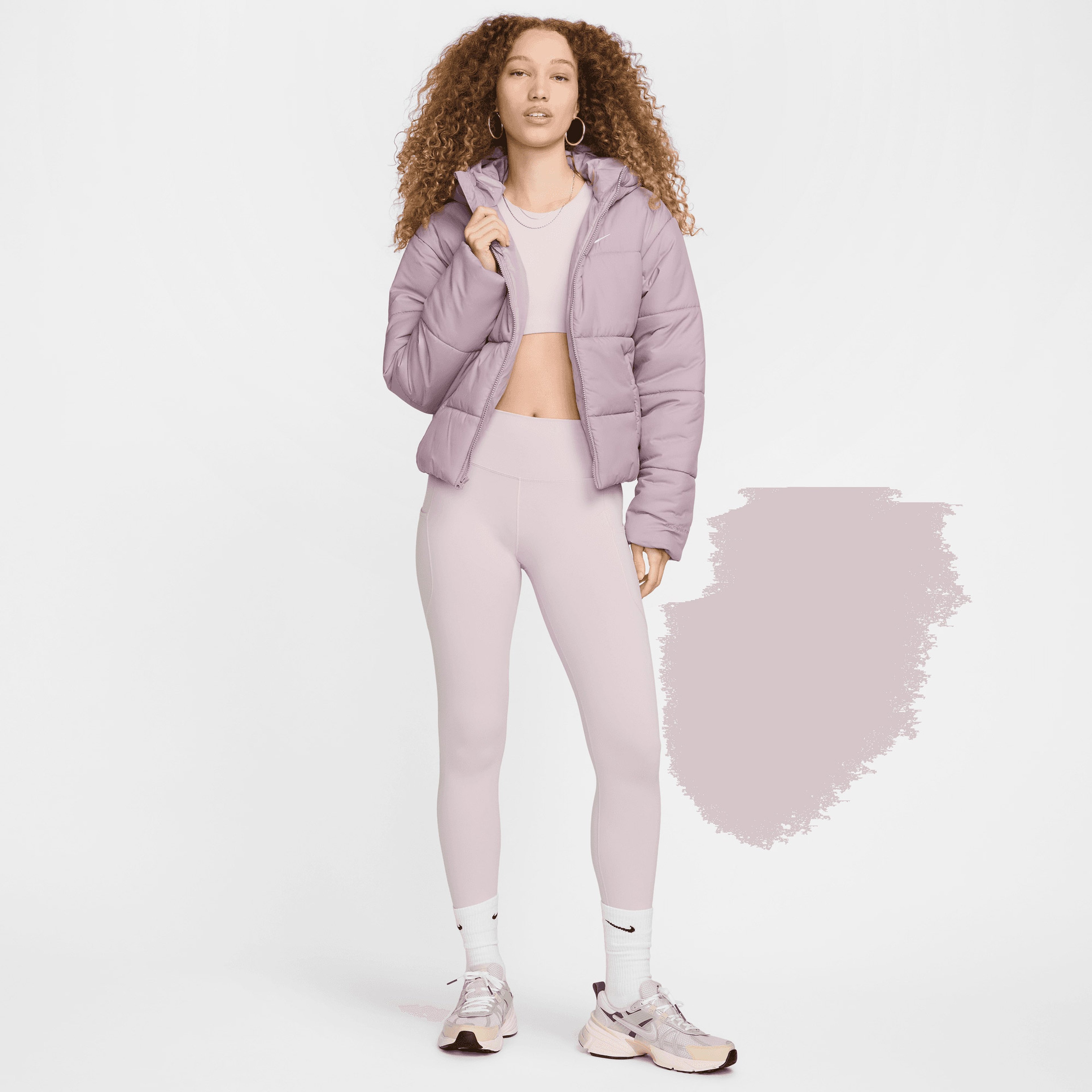 Nike Sportswear Classic Puffer Kadın Pembe Mont