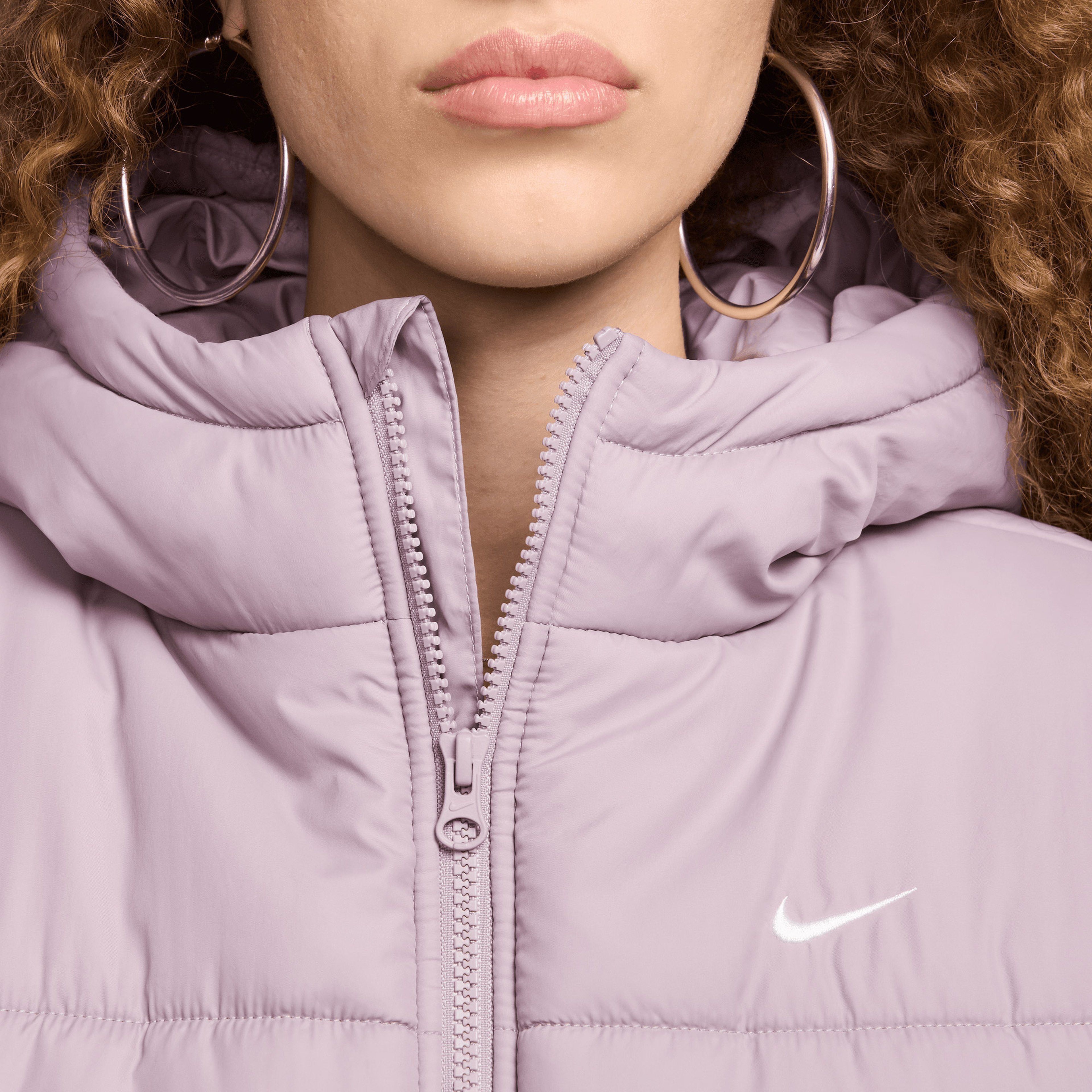 Nike Sportswear Classic Puffer Kadın Pembe Mont