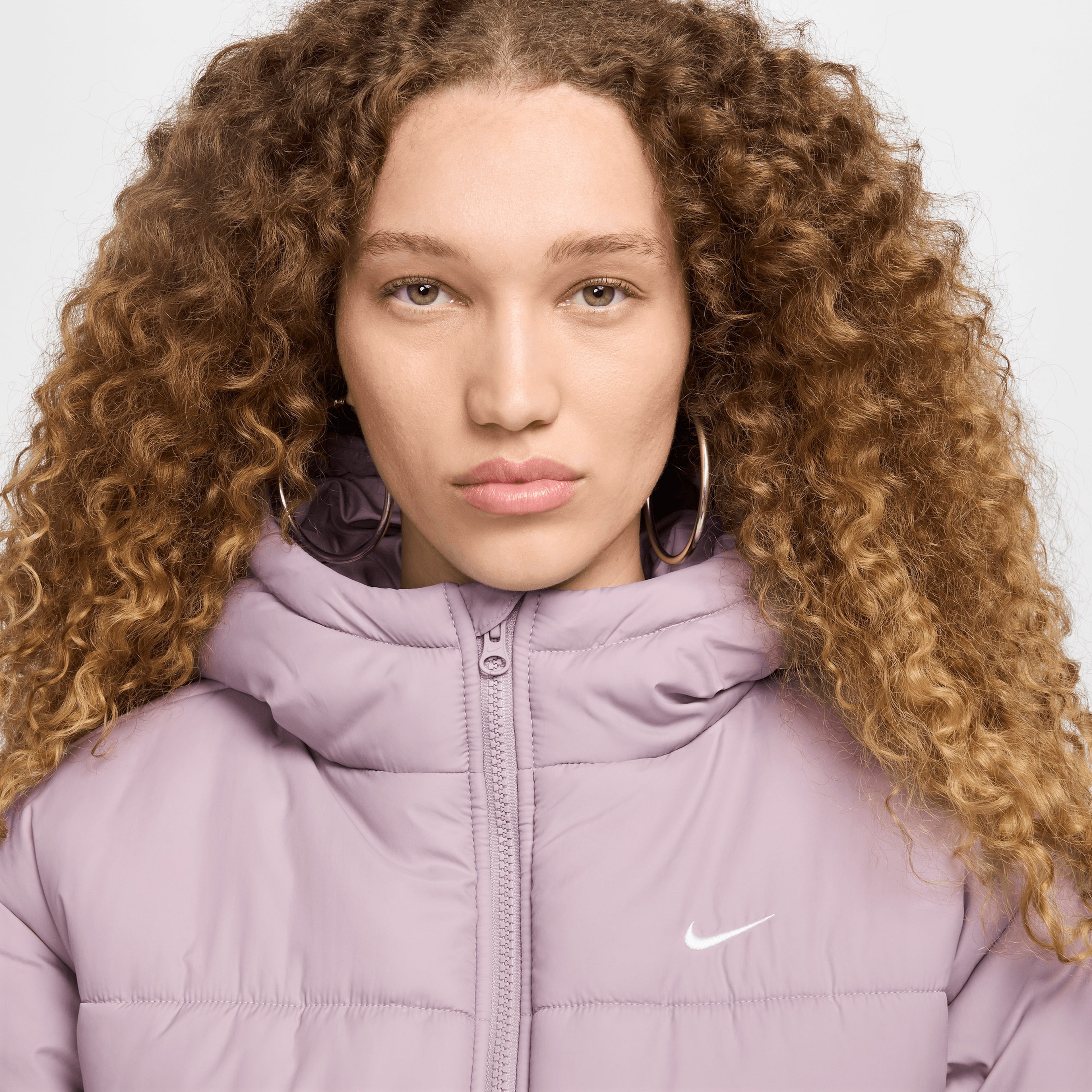 Nike Sportswear Classic Puffer Kadın Pembe Mont