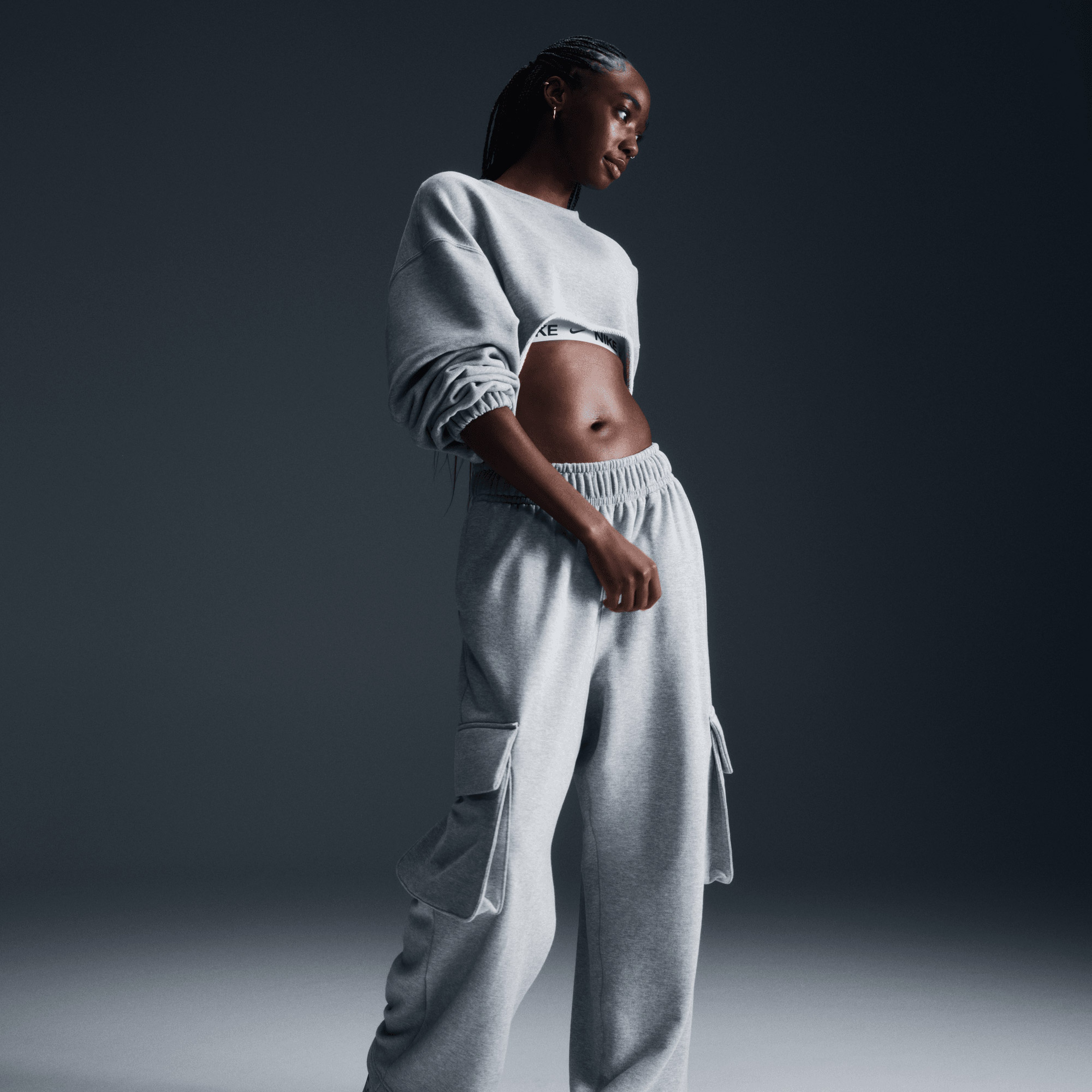 Nike Sportswear Dans Kadın Gri Eşofman Altı
