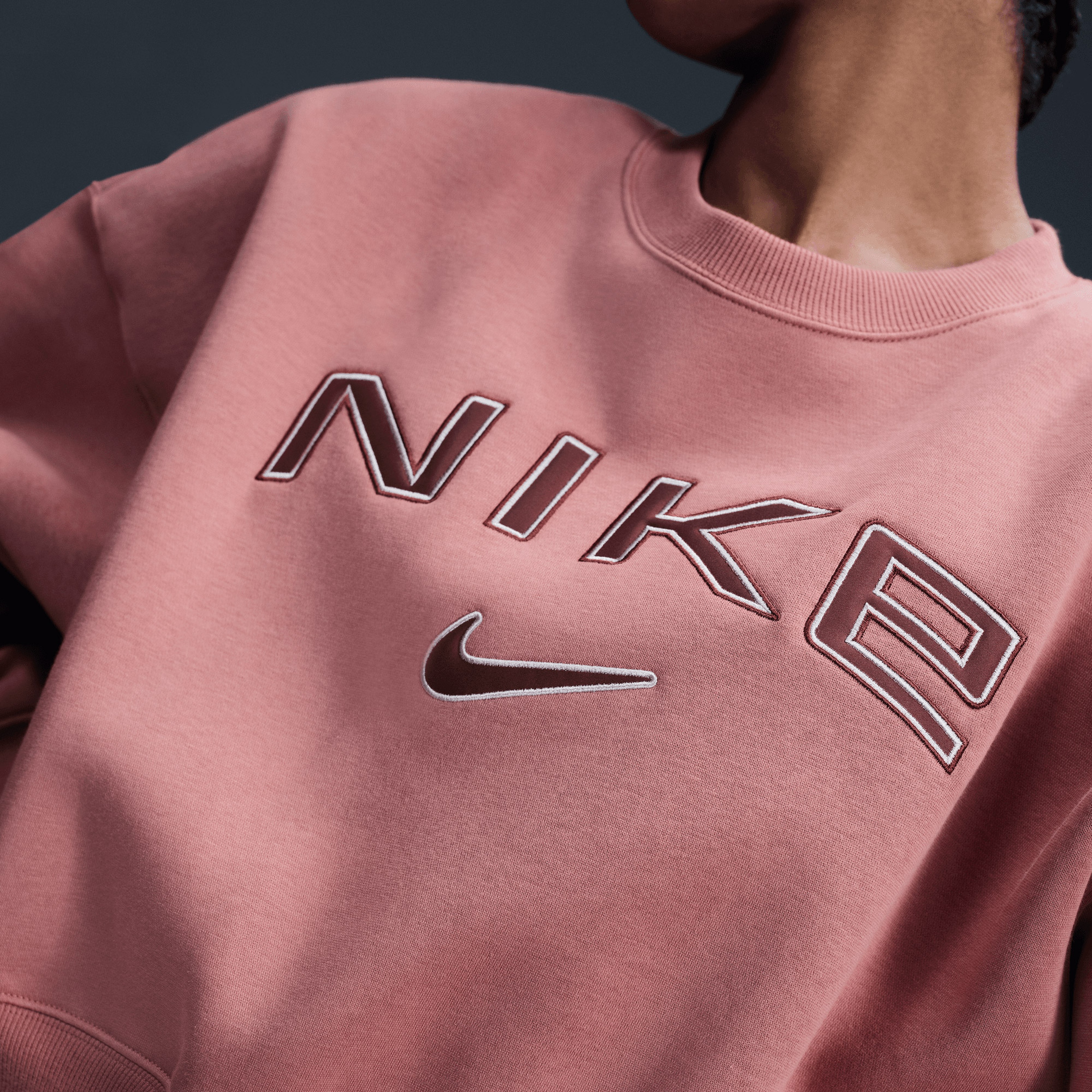 Nike Sportswear Phoenix Fleece Kadın Pembe Sweatshirt