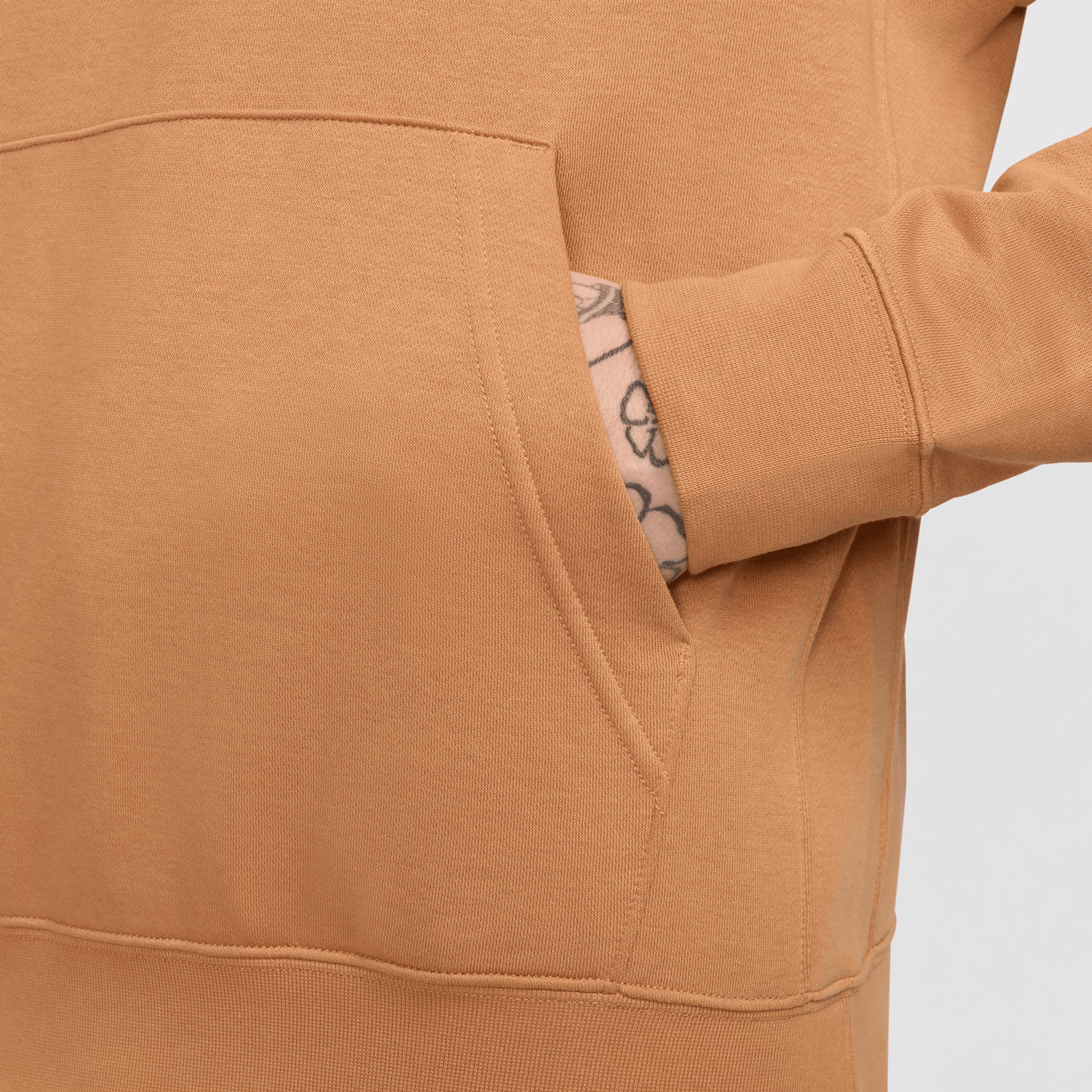 Nike Sportswear Club Fleece Erkek Kahverengi Hoodie