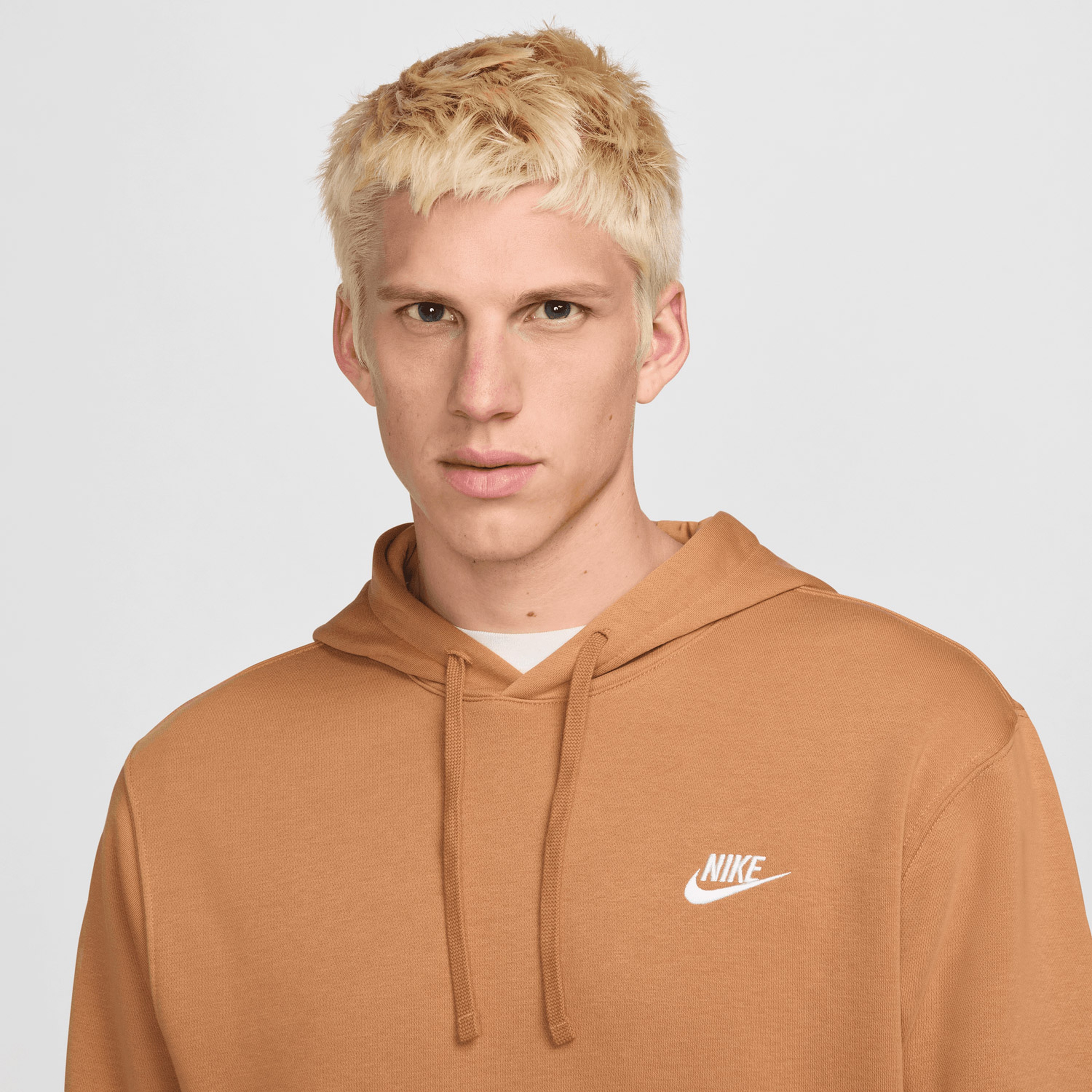 Nike Sportswear Club Fleece Erkek Kahverengi Hoodie