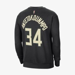 Jordan Giannis Antetokounmpo Milwaukee Bucks Courtside Statement Edition Erkek Siyah Sweatshirt