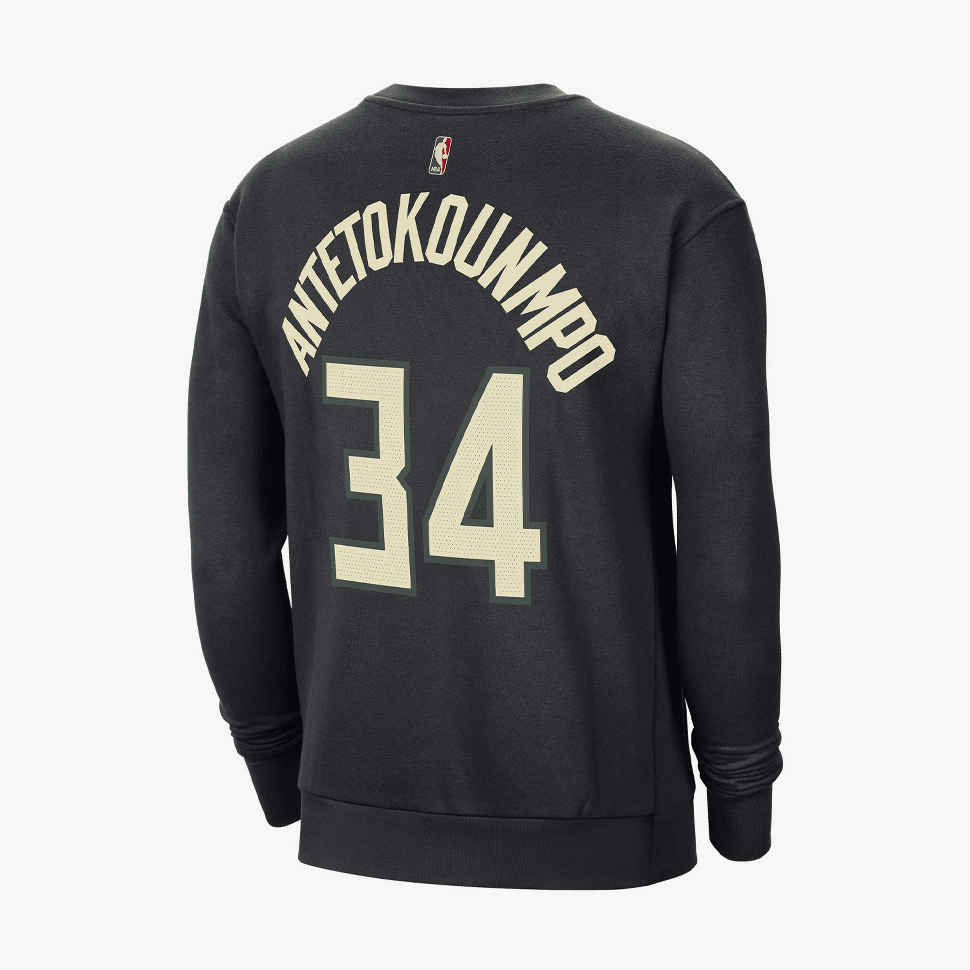 Jordan Giannis Antetokounmpo Milwaukee Bucks Courtside Statement Edition Erkek Siyah Sweatshirt