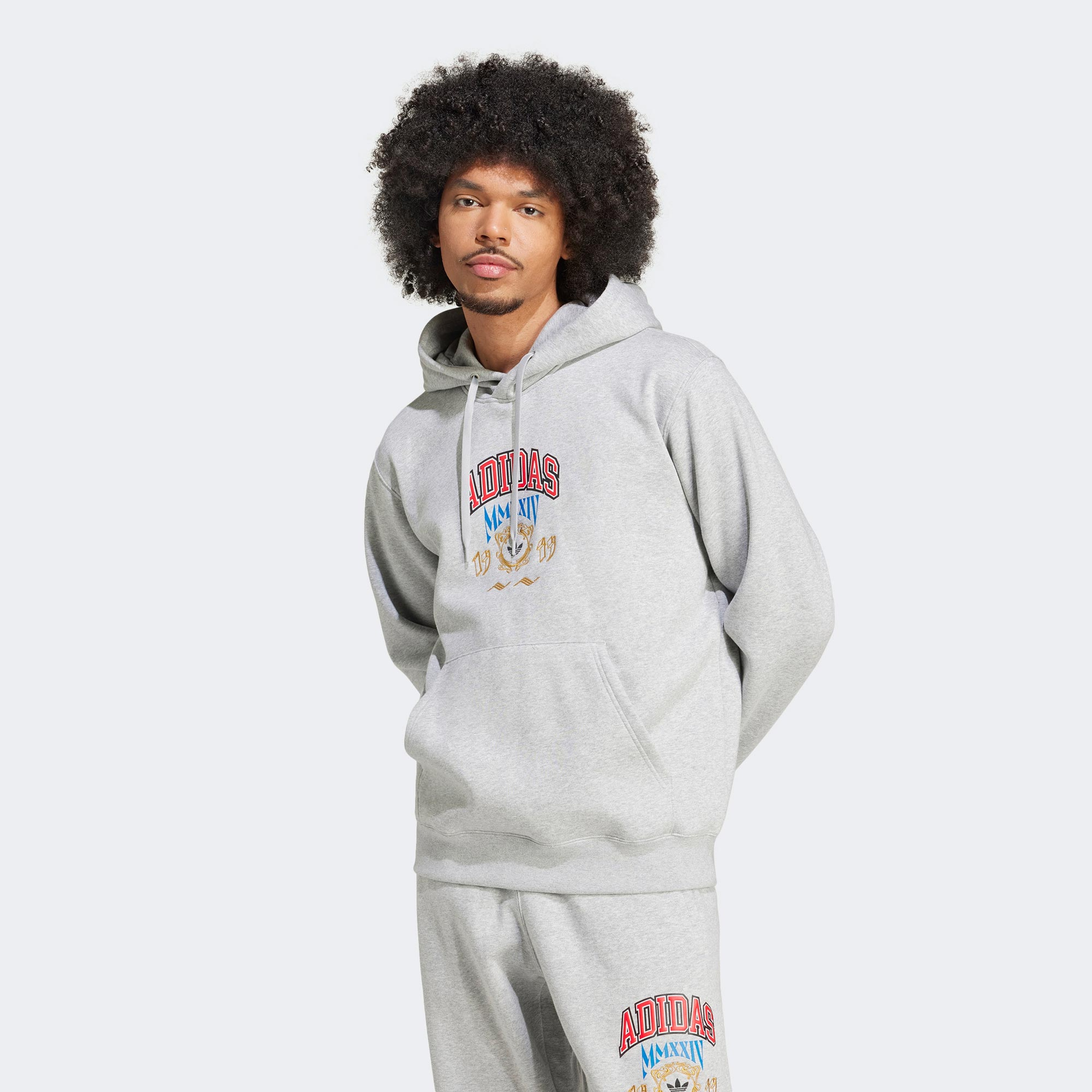 adidas Vrct Erkek Gri Hoodie