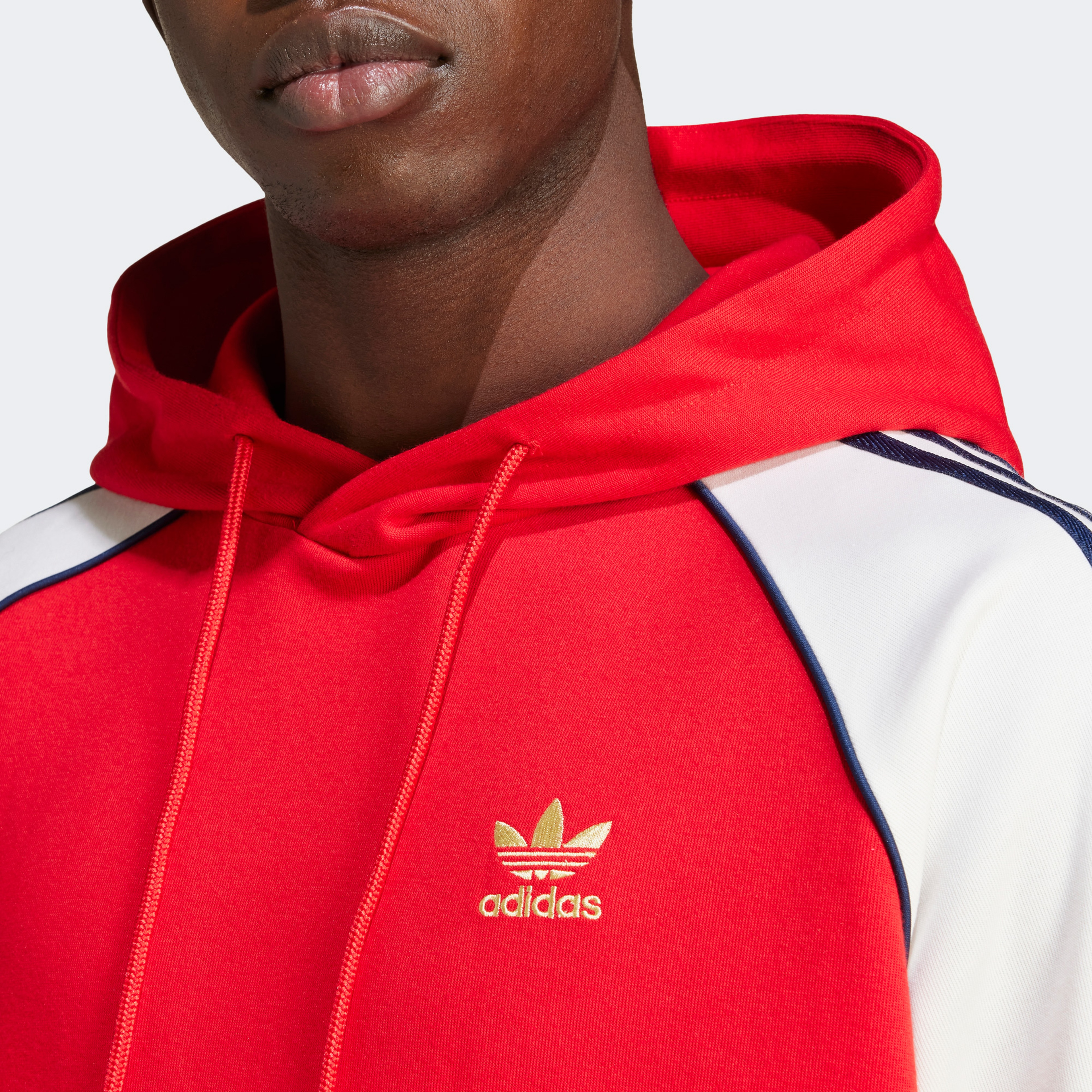 adidas Colorblocked SST Erkek Kırmızı Hoodie