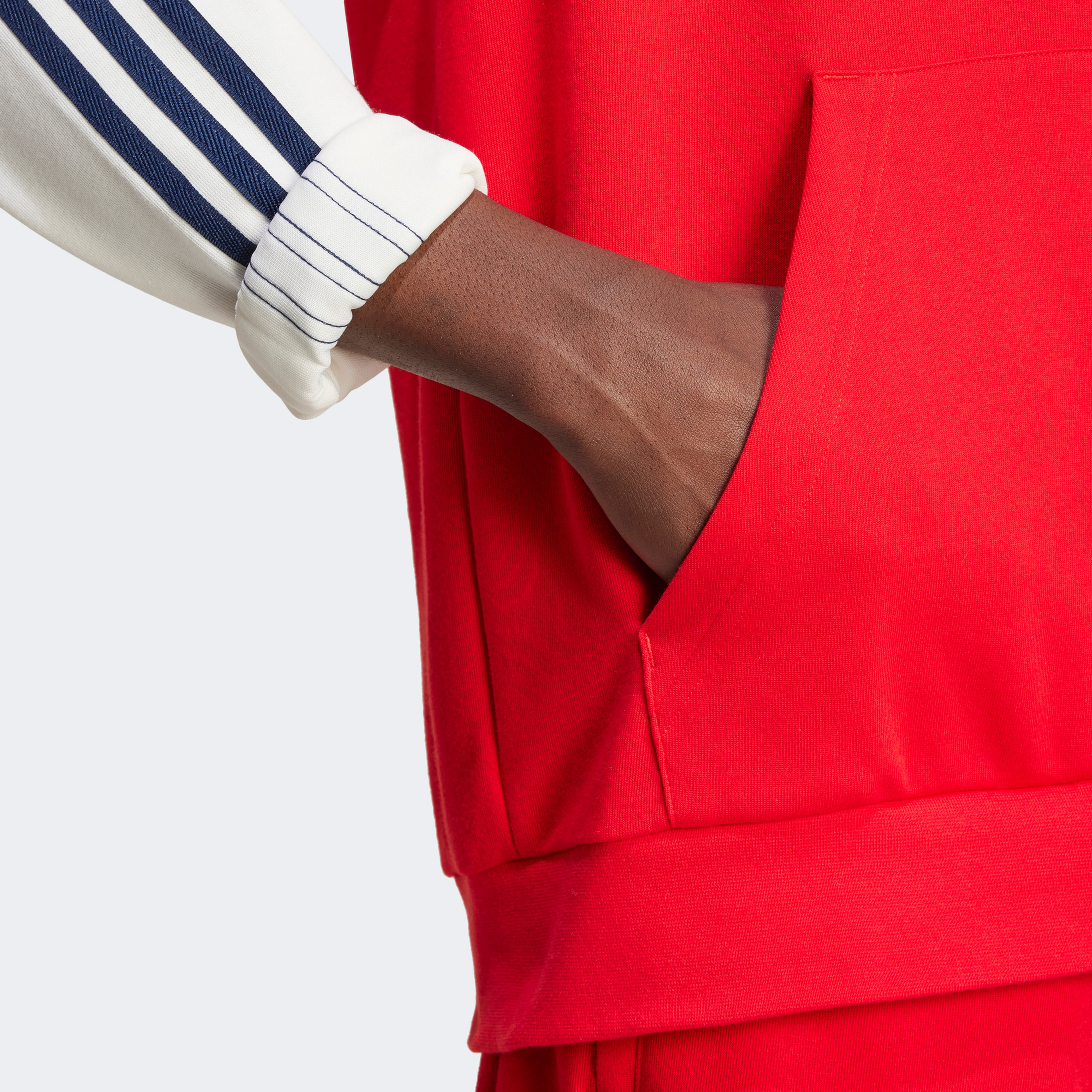 adidas Colorblocked SST Erkek Kırmızı Hoodie