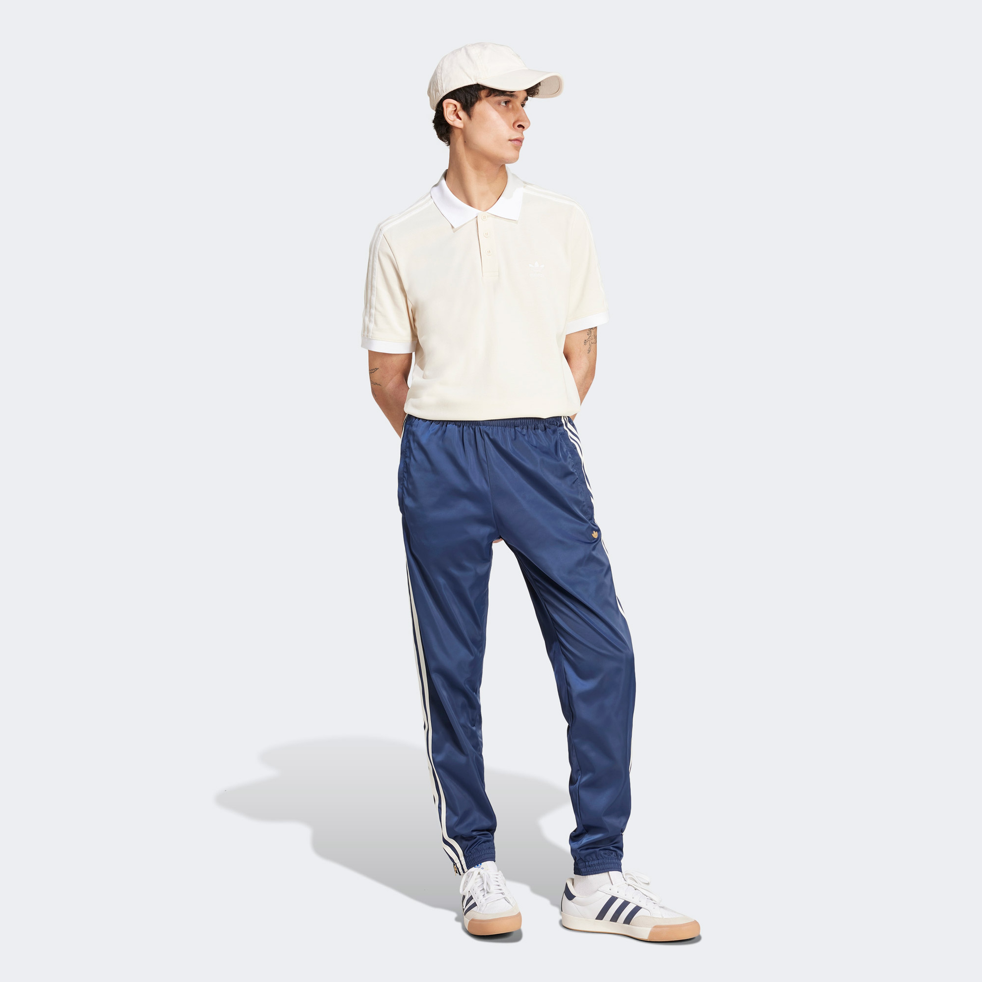 adidas Adicolor Classics 3-Stripes Erkek Bej Polo T-Shirt