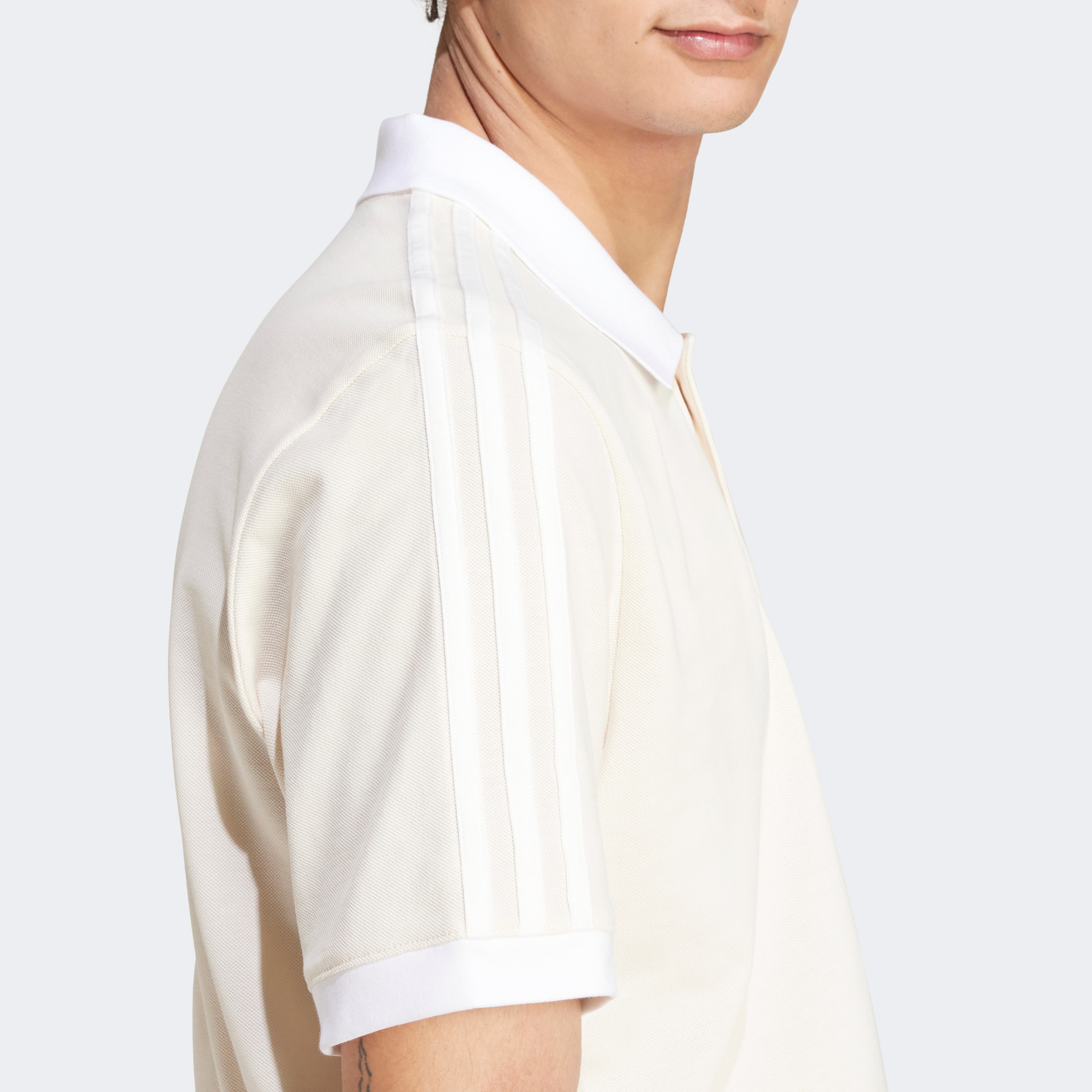 adidas Adicolor Classics 3-Stripes Erkek Bej Polo T-Shirt