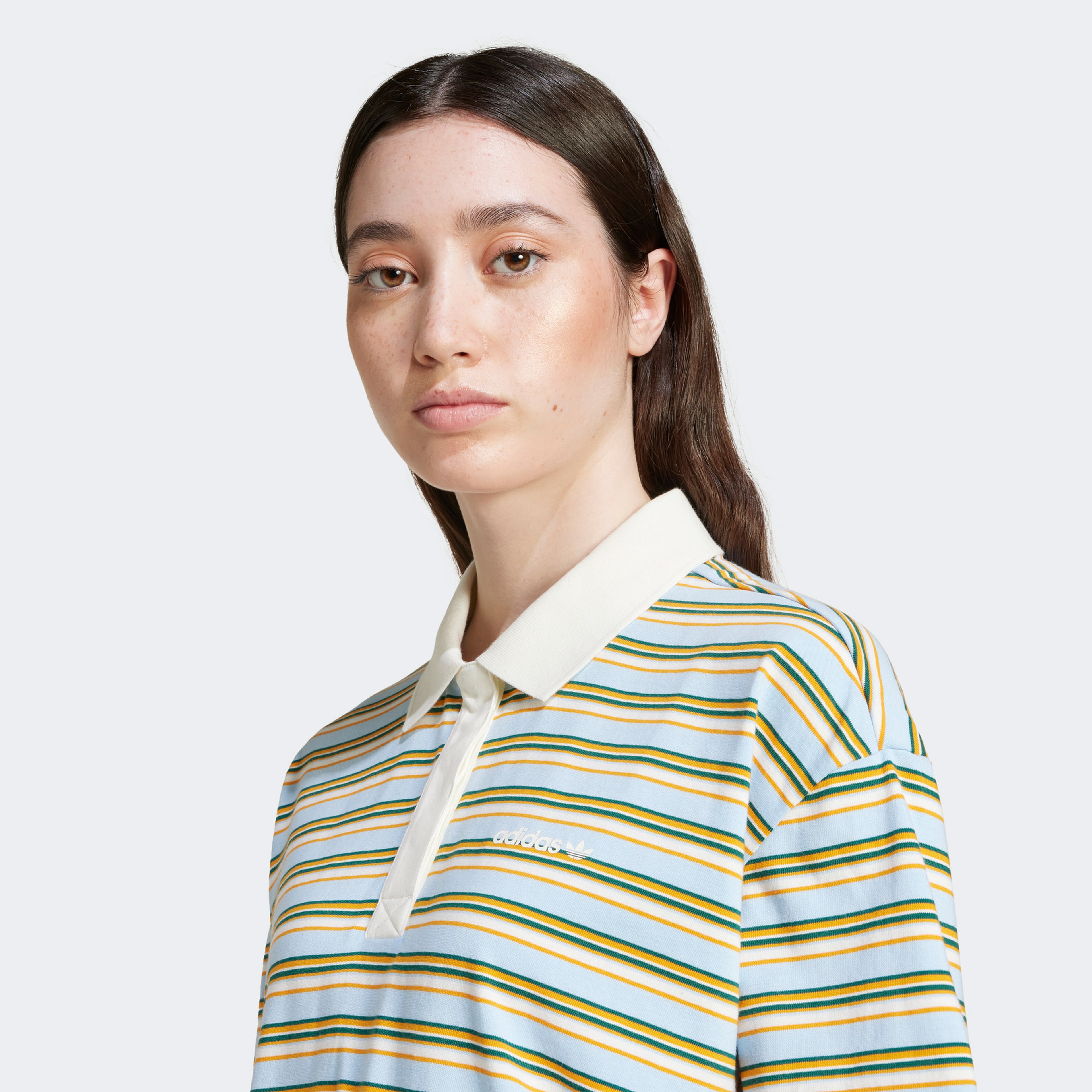 adidas Originals 80S Oversized Stripe Kadın Renkli Polo