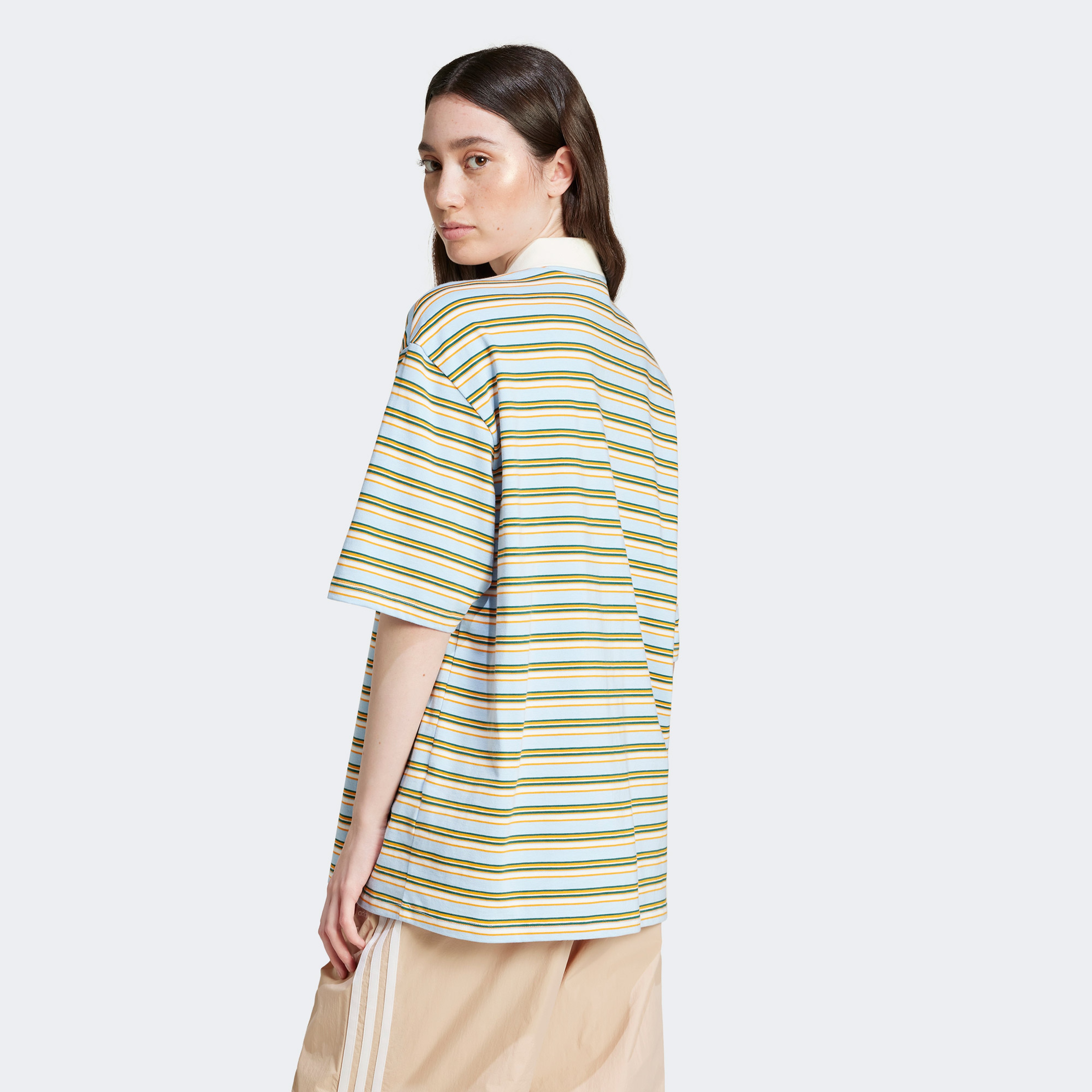 adidas Originals 80S Oversized Stripe Kadın Renkli Polo