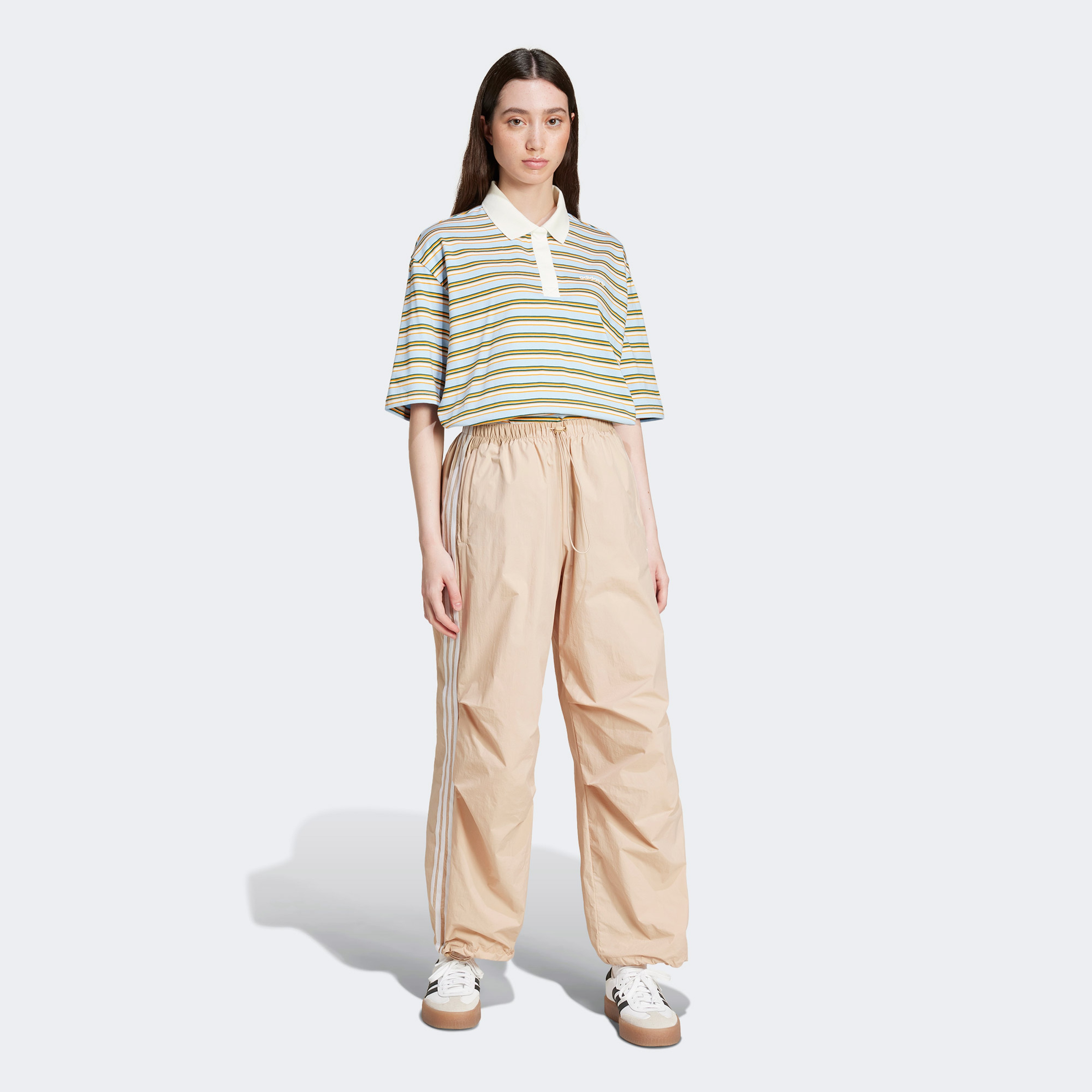 adidas Originals 80S Oversized Stripe Kadın Renkli Polo