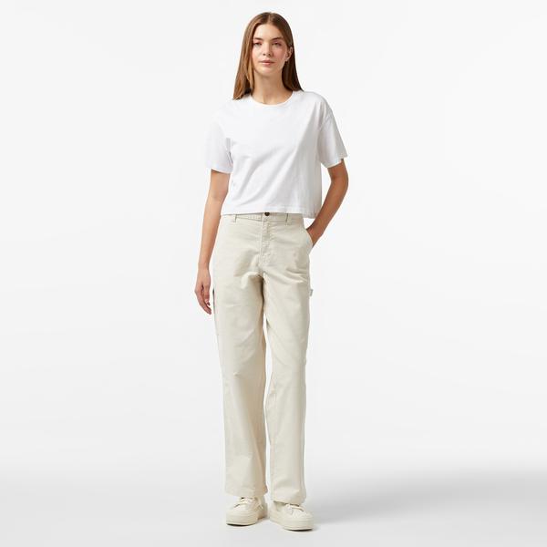 Dickies Corduroy Carpenter W Beyaz Kadın Pantolon