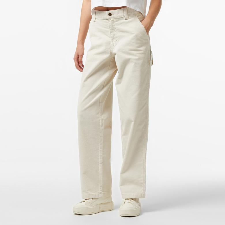 Dickies Corduroy Carpenter W Beyaz Kadın Pantolon