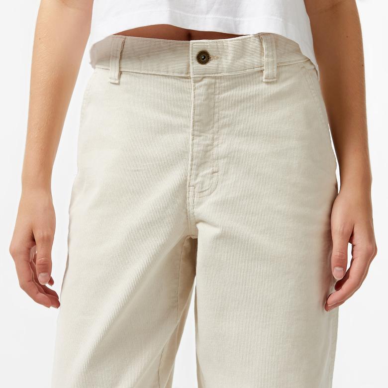 Dickies Corduroy Carpenter W Beyaz Kadın Pantolon