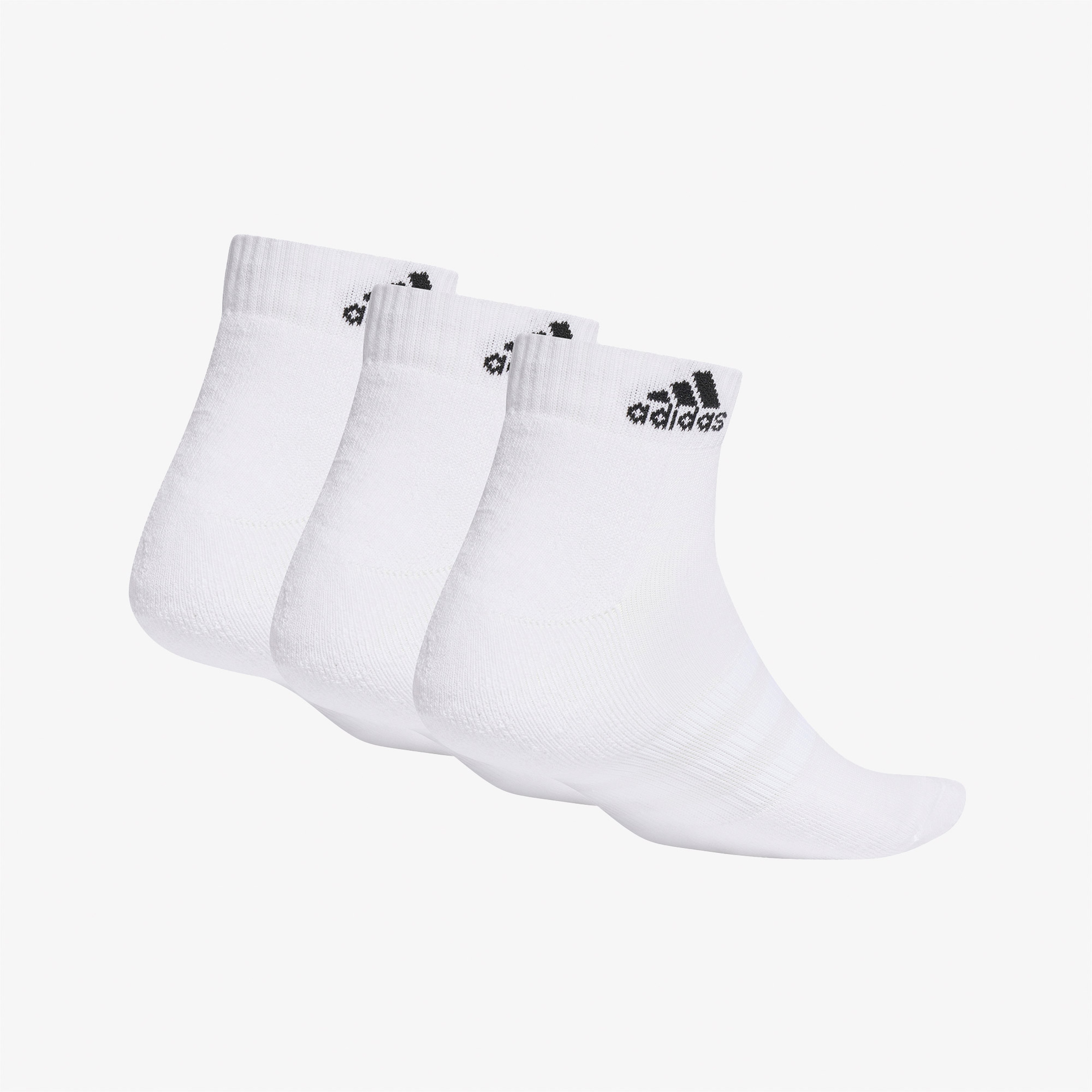 adidas Yastıklamalı Bilek Boy  - 3 Çift Unisex Beyaz Çorap