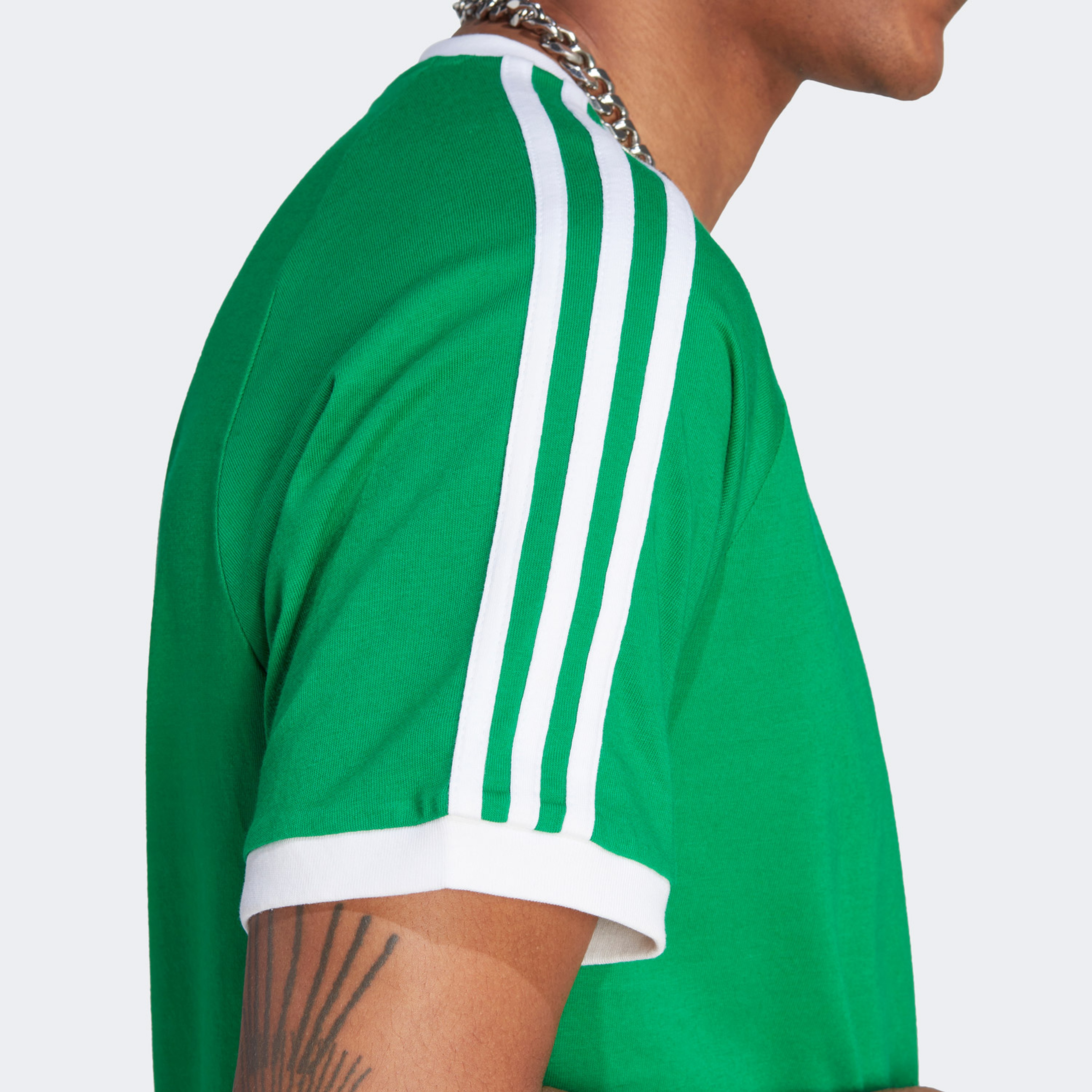 adidas Adicolor Classics 3-Stripes Erkek Yeşil T-Shirt