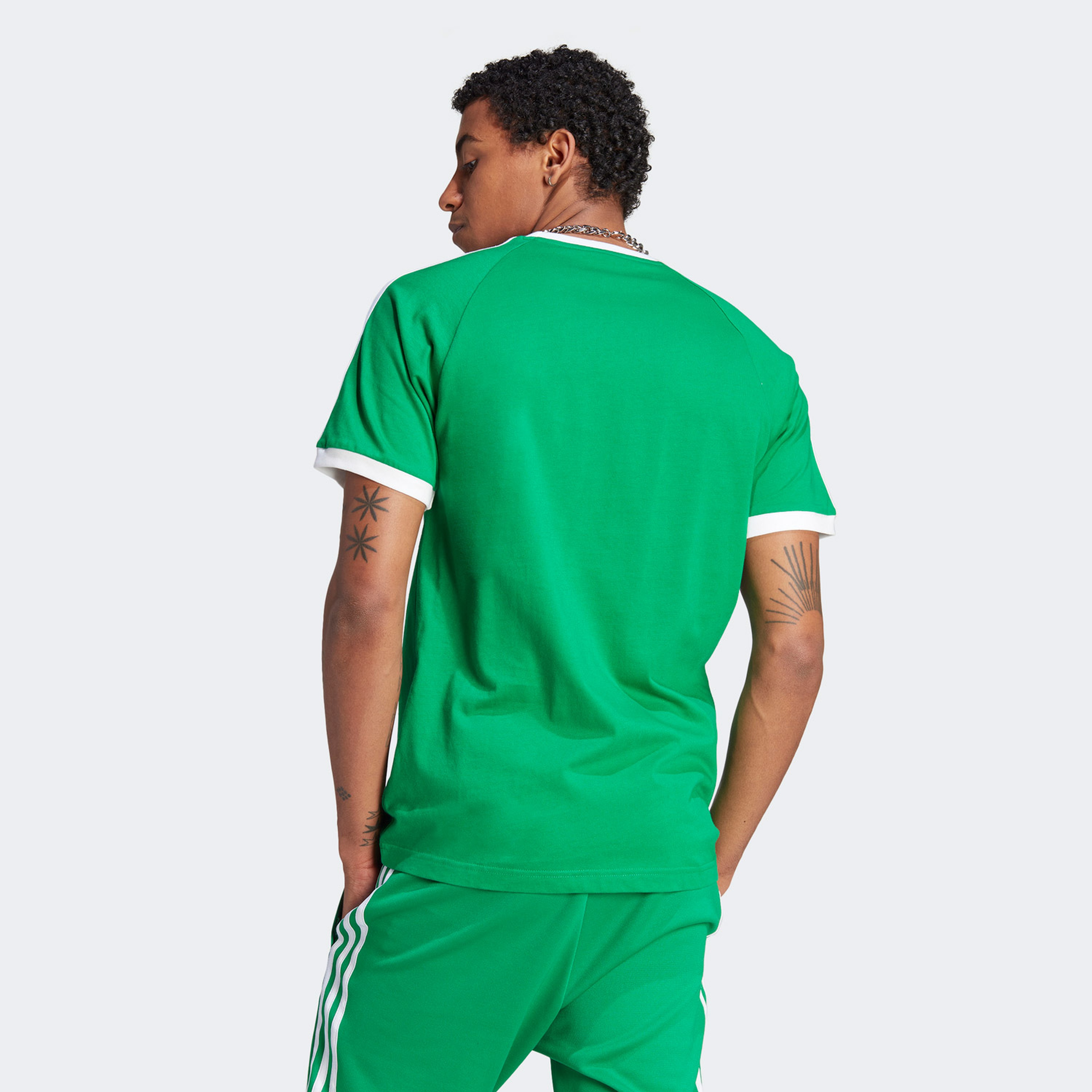 adidas Adicolor Classics 3-Stripes Erkek Yeşil T-Shirt